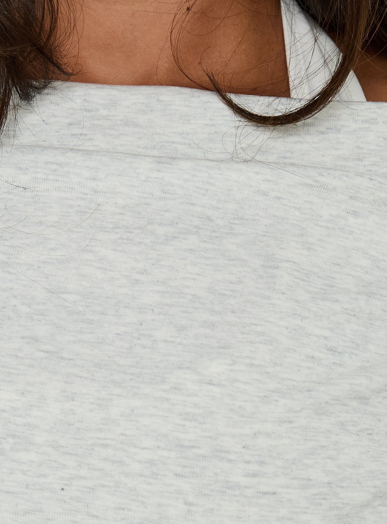 Elizebetta Layered Halter Top Grey / White