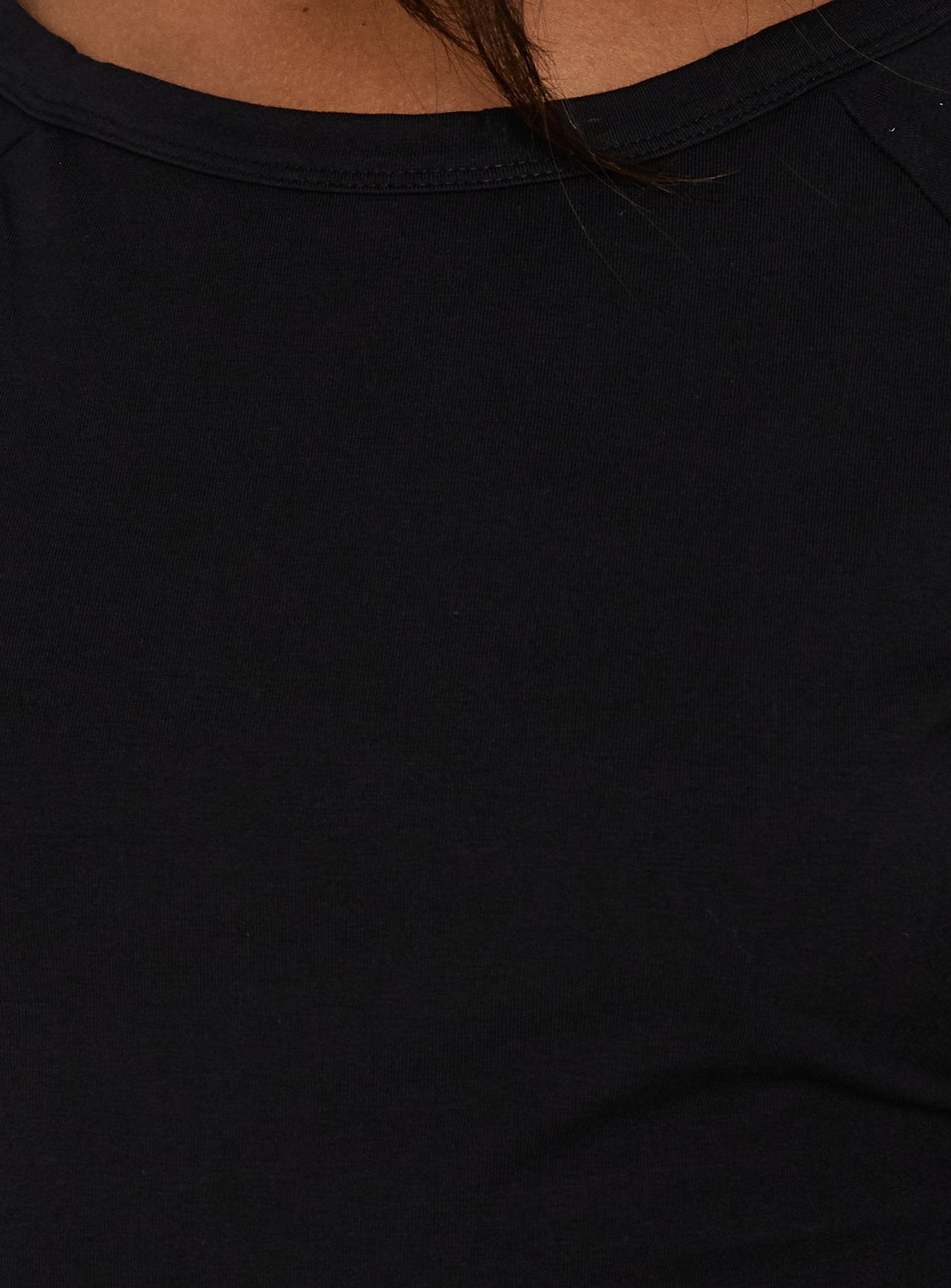 Enzia Raglan Lace Up Mini Dress Black
