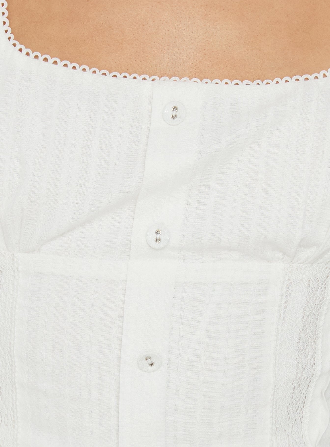 Skaii Square Neck Playsuit White