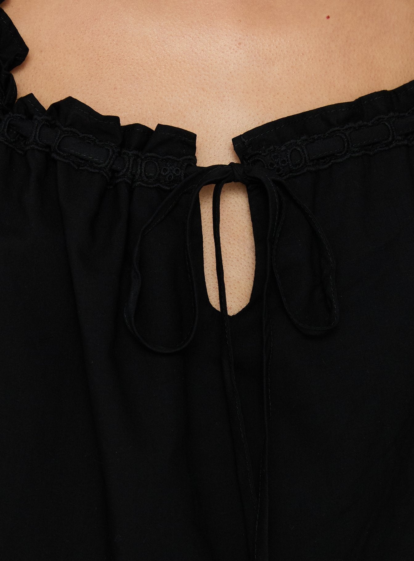 Swing Babydoll Top Black