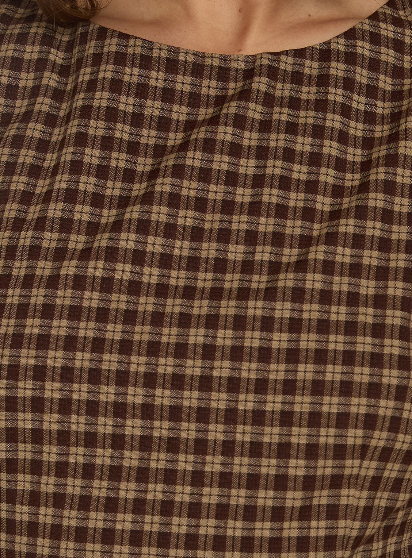 Yumiko Romper Brown Check