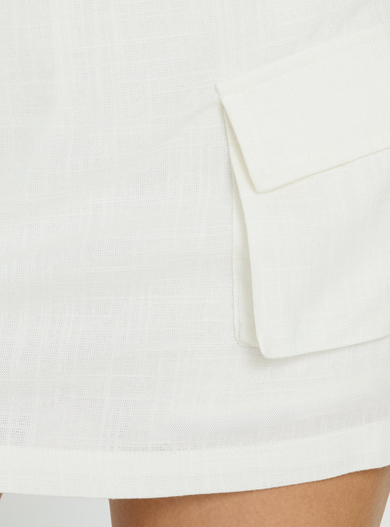 Ex Factor Faux Linen Skort Ivory