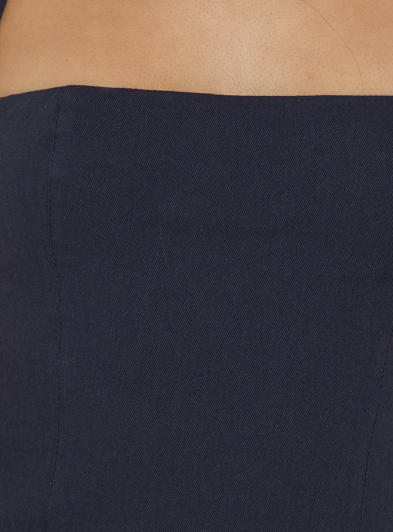 Esatora Halter Flare Mini Dress Navy