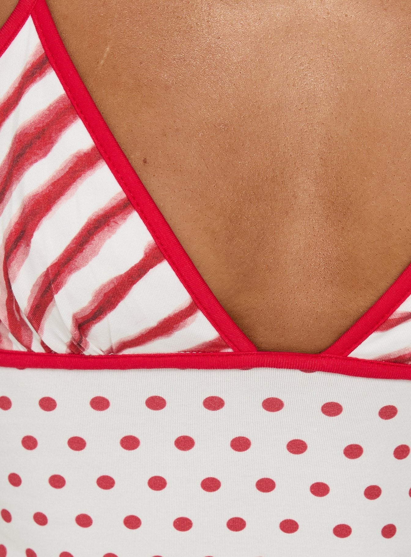 Aelina Halter Top Red / White Polka Dot