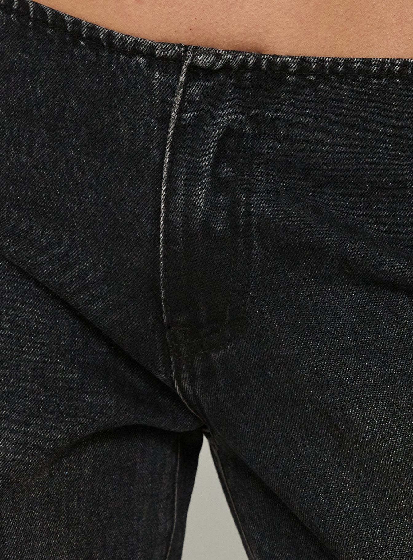 Buenos No Waist Low Rise Straight Leg Jeans Washed Black
