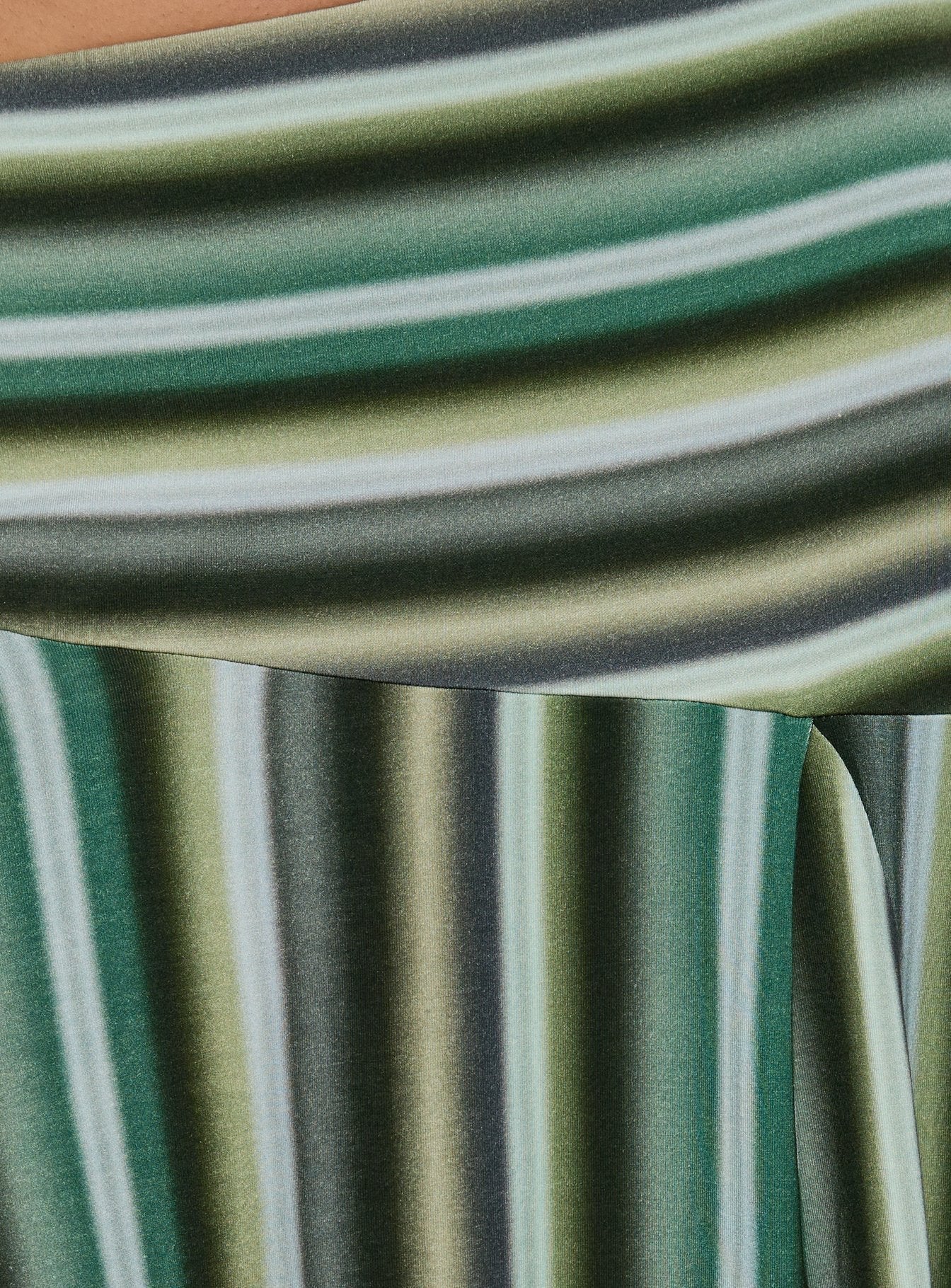Desidera Asymmetrical Midi Skirt Blue Multi Stripe
