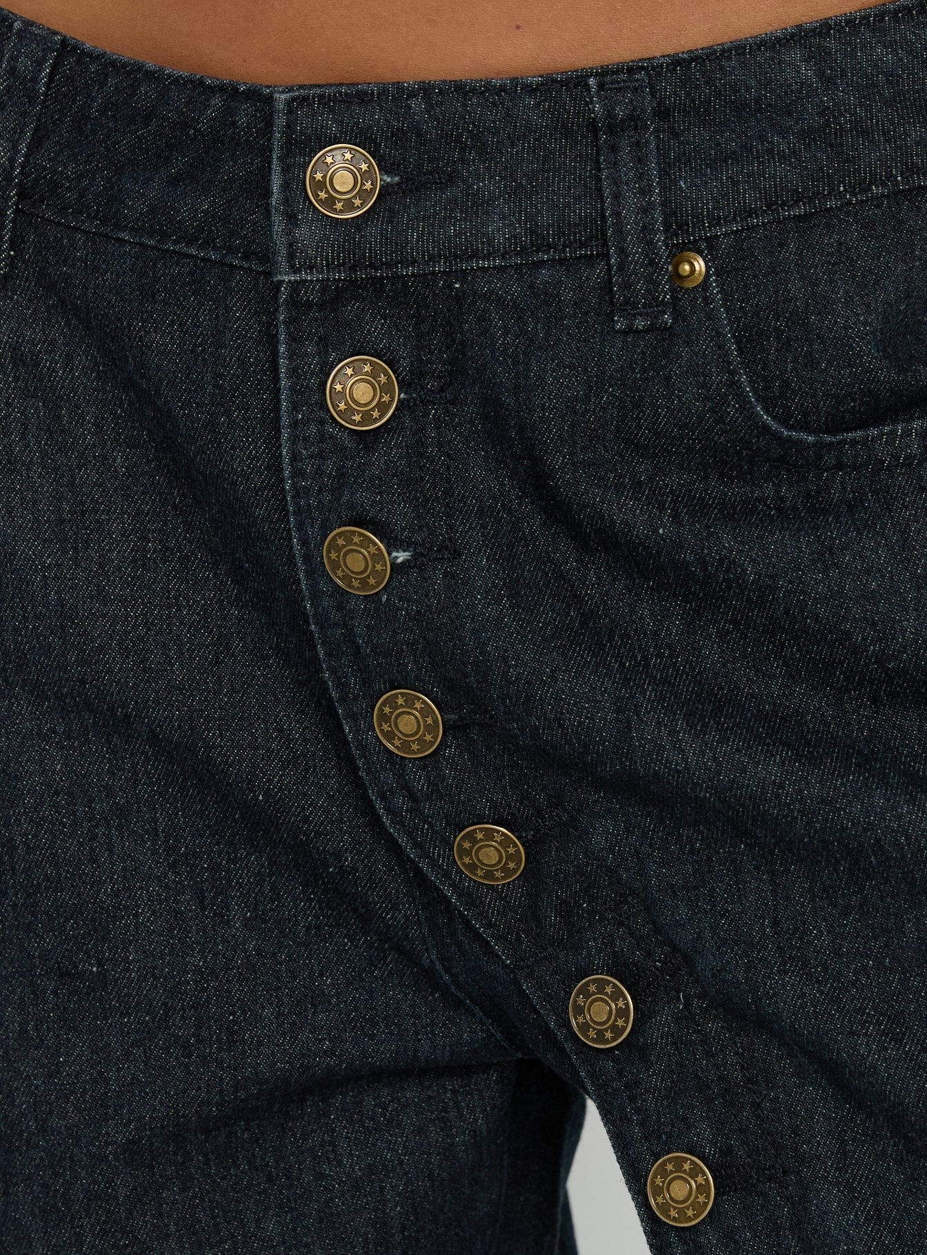 Penny Mid Rise Straight Leg Jeans Raw Denim