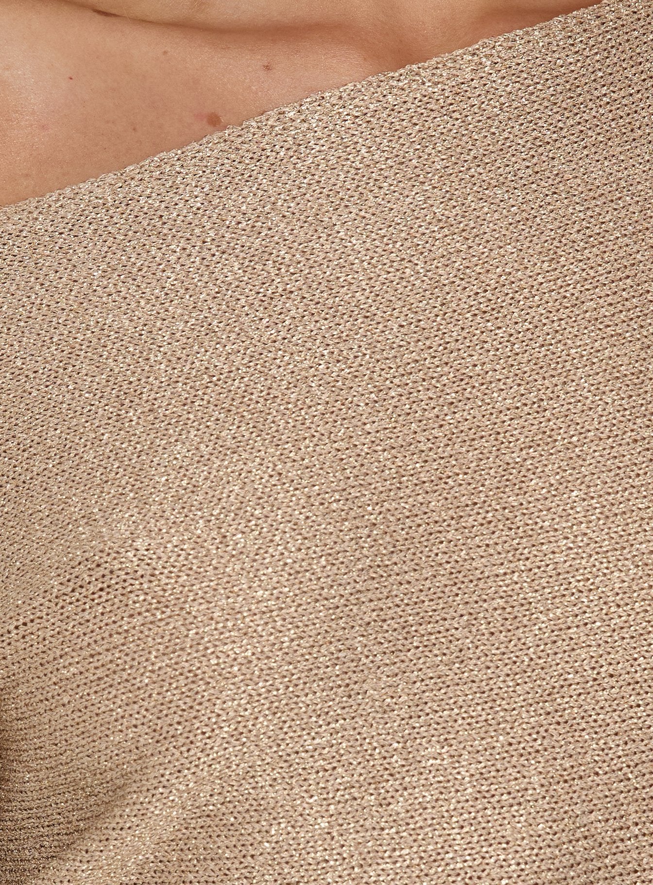 Kysa Off Shoulder Knit Top Gold