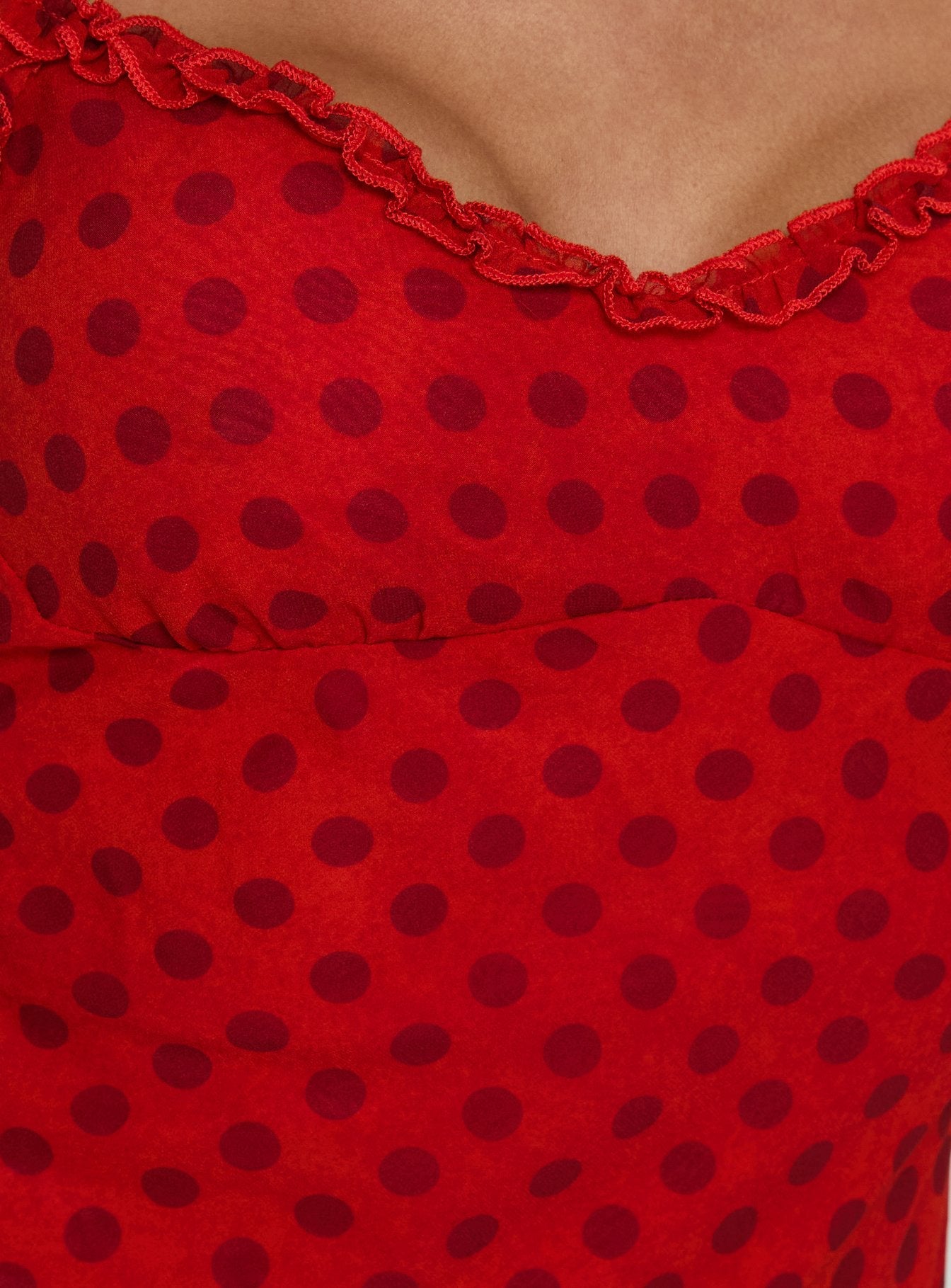 Kahla Frill Romper Red Polka Dot