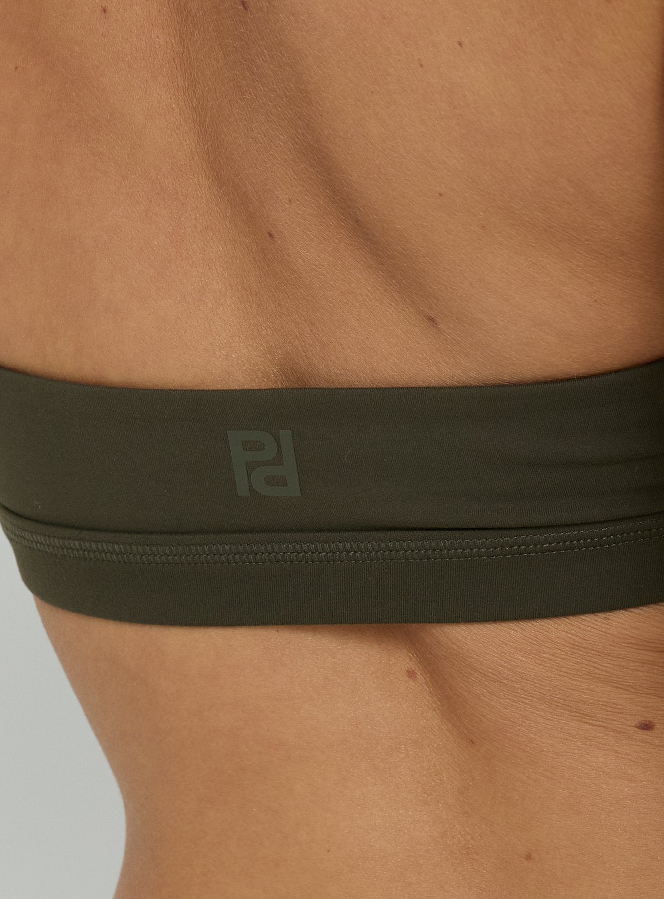 Lock In Active Halter Crop Top Olive