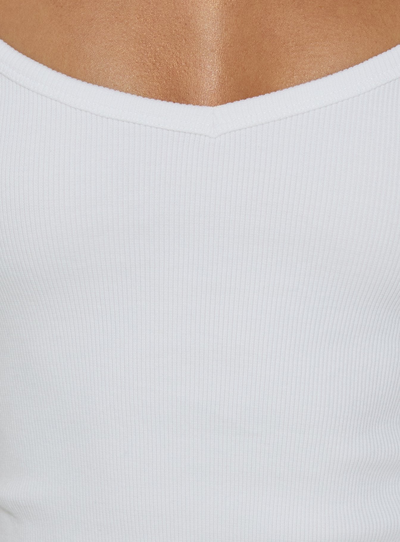 Kaie Ribbed A Line Mini Dress White