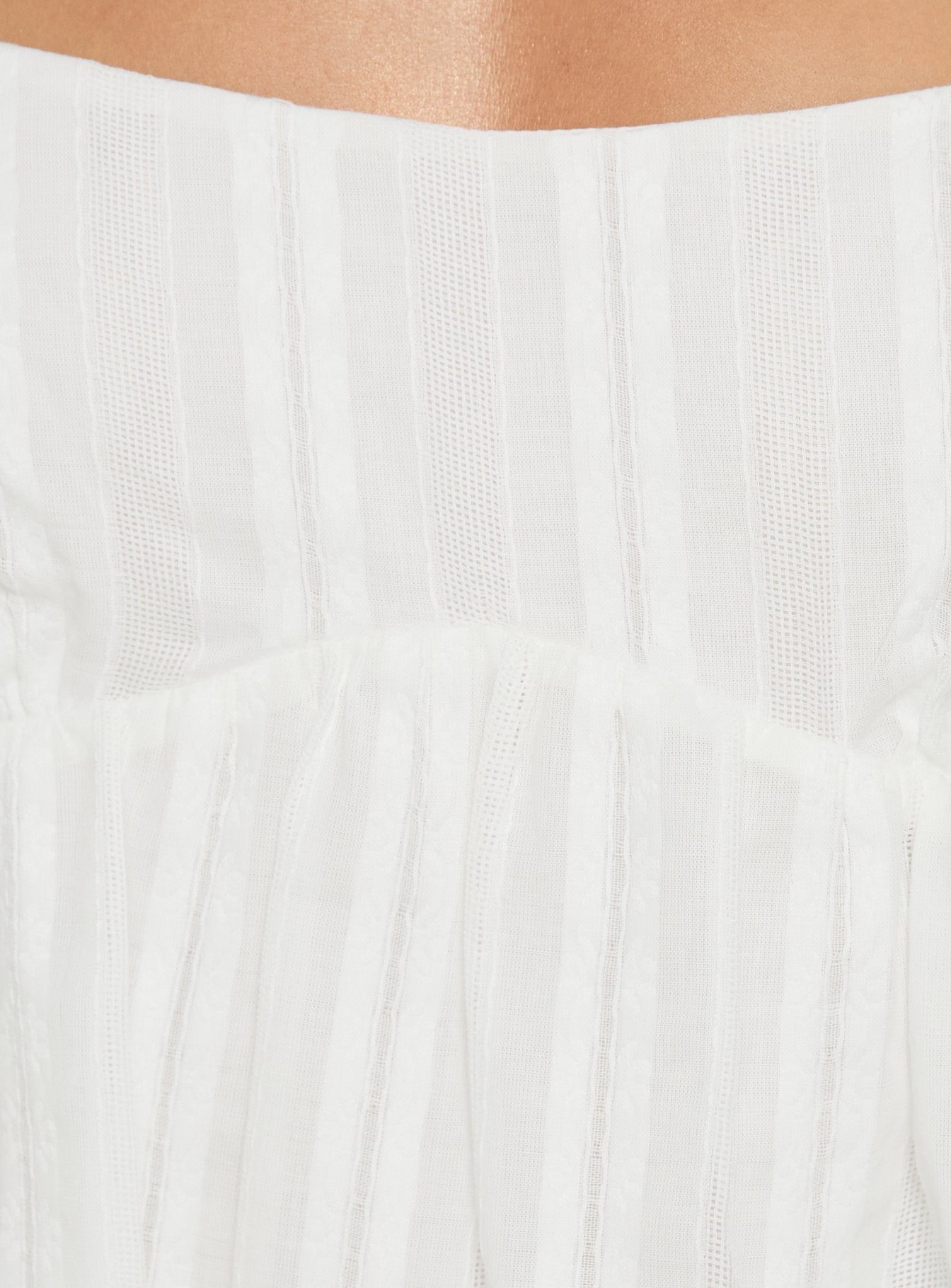 Lanova Babydoll Tiered Playsuit White