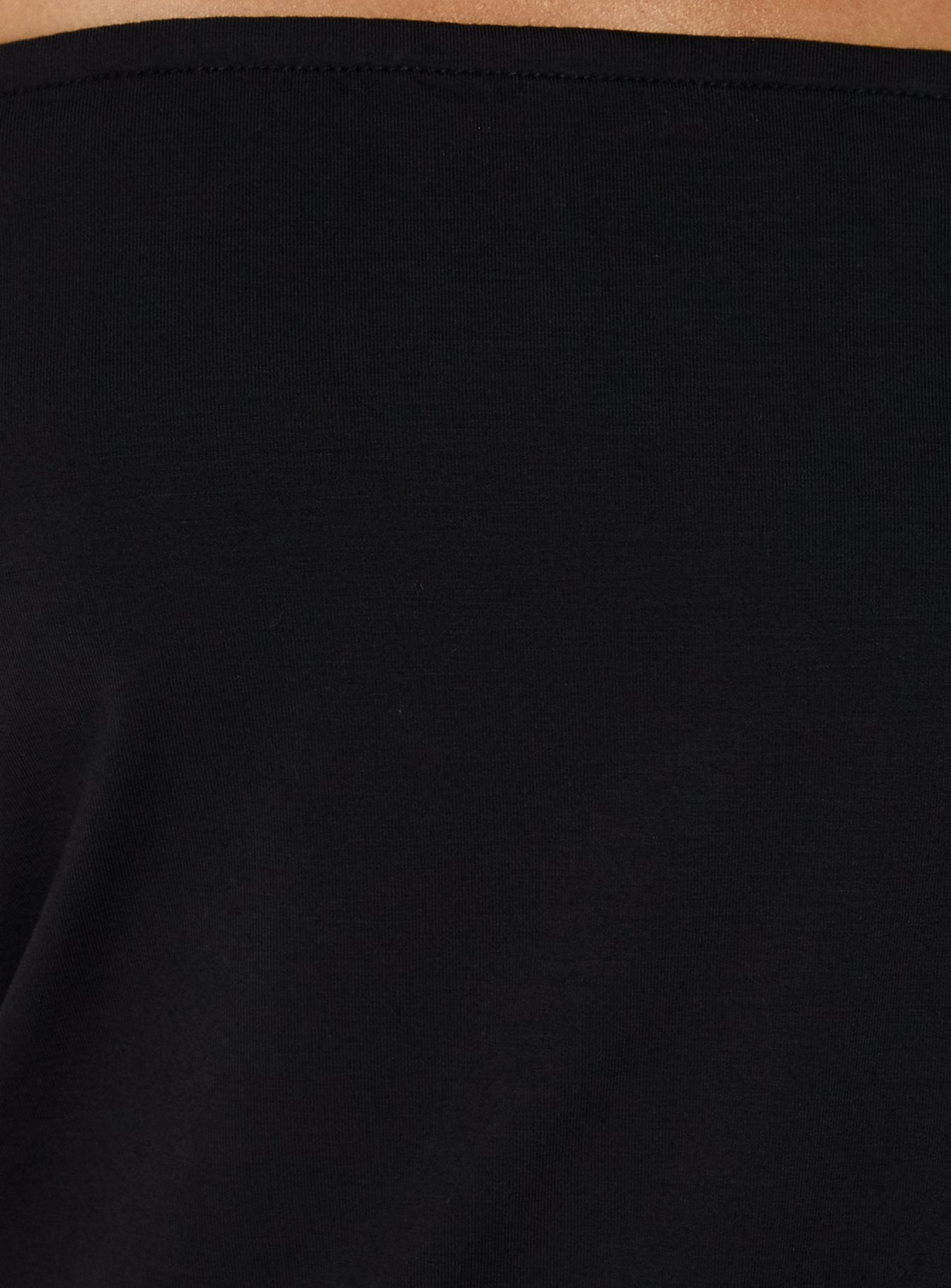 Wryn Strapless Blouson Tie Detail Top Black