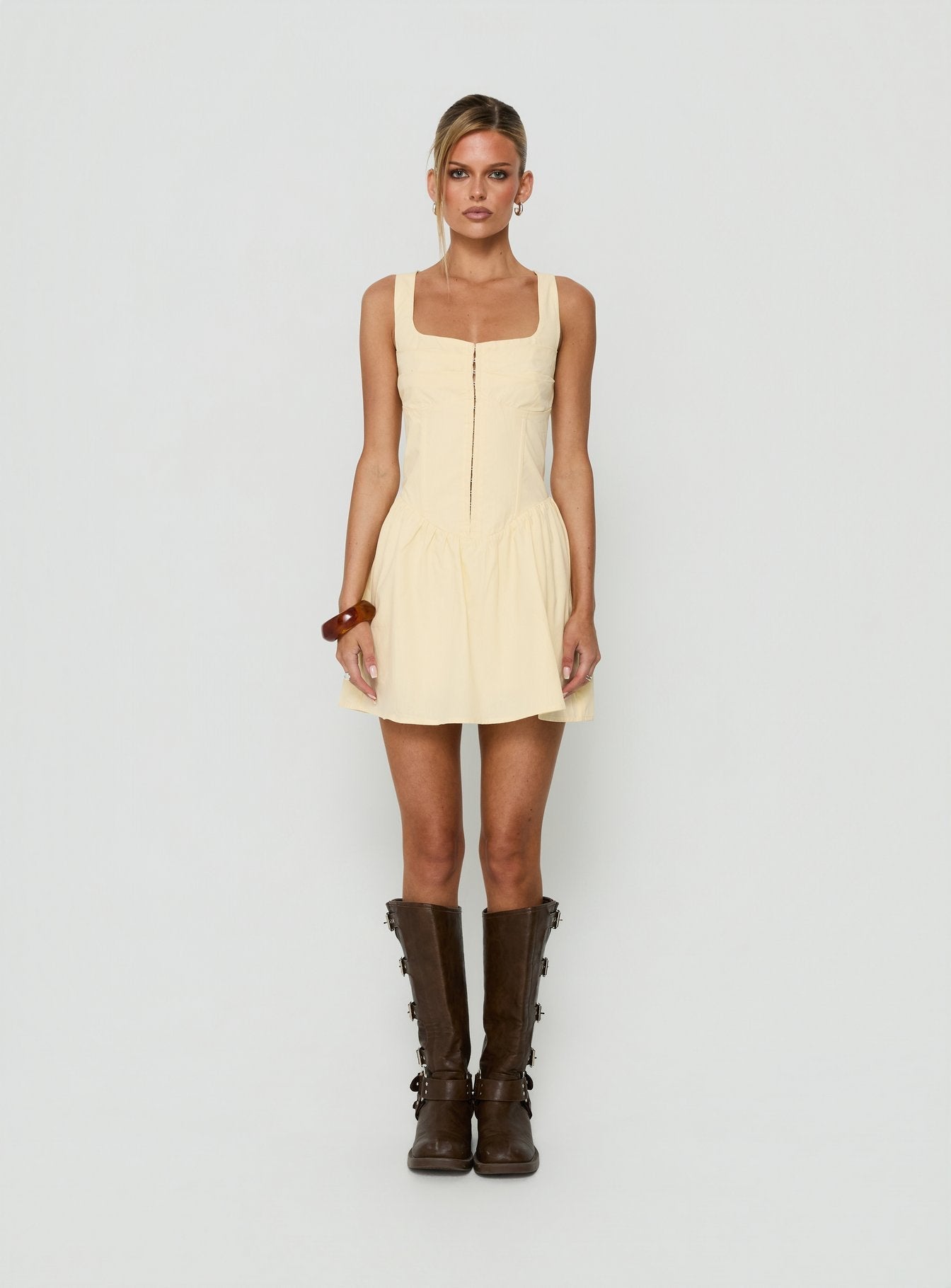 Ettalie Cinched Waist Playsuit Butter