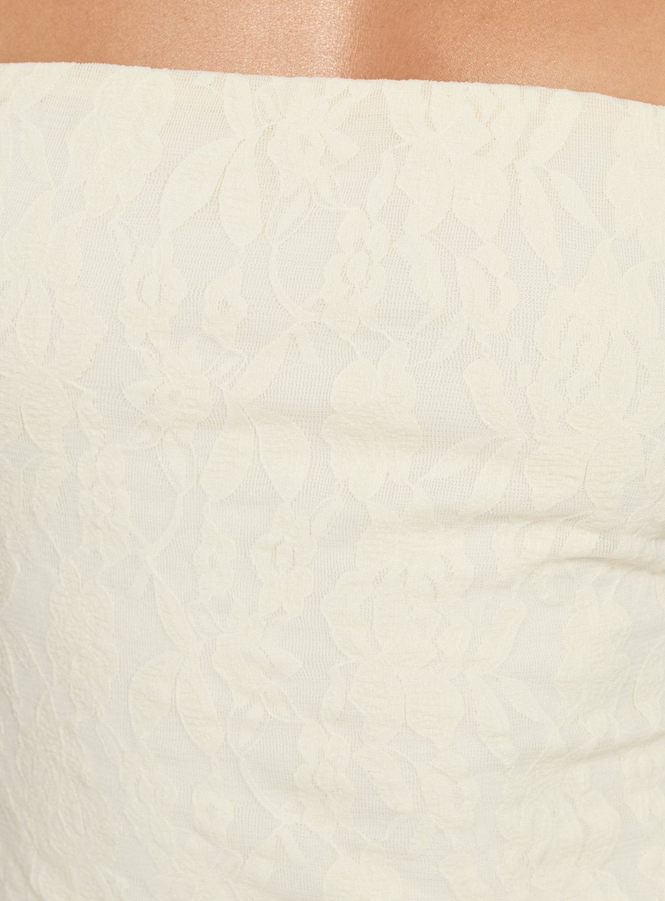 Annarosa Strapless Lace Maxi Dress Cream