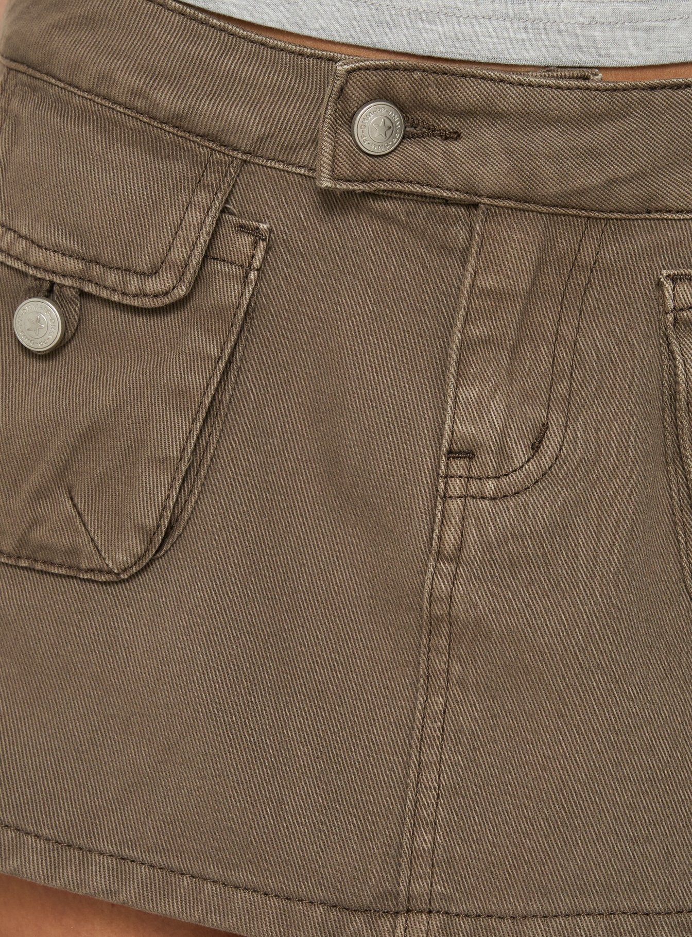 Tarza Cargo Mini Skirt Khaki