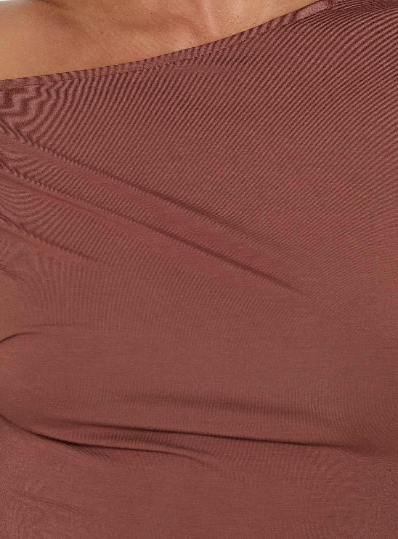 Luckiest Girl Off Shoulder Cinched Top Clay