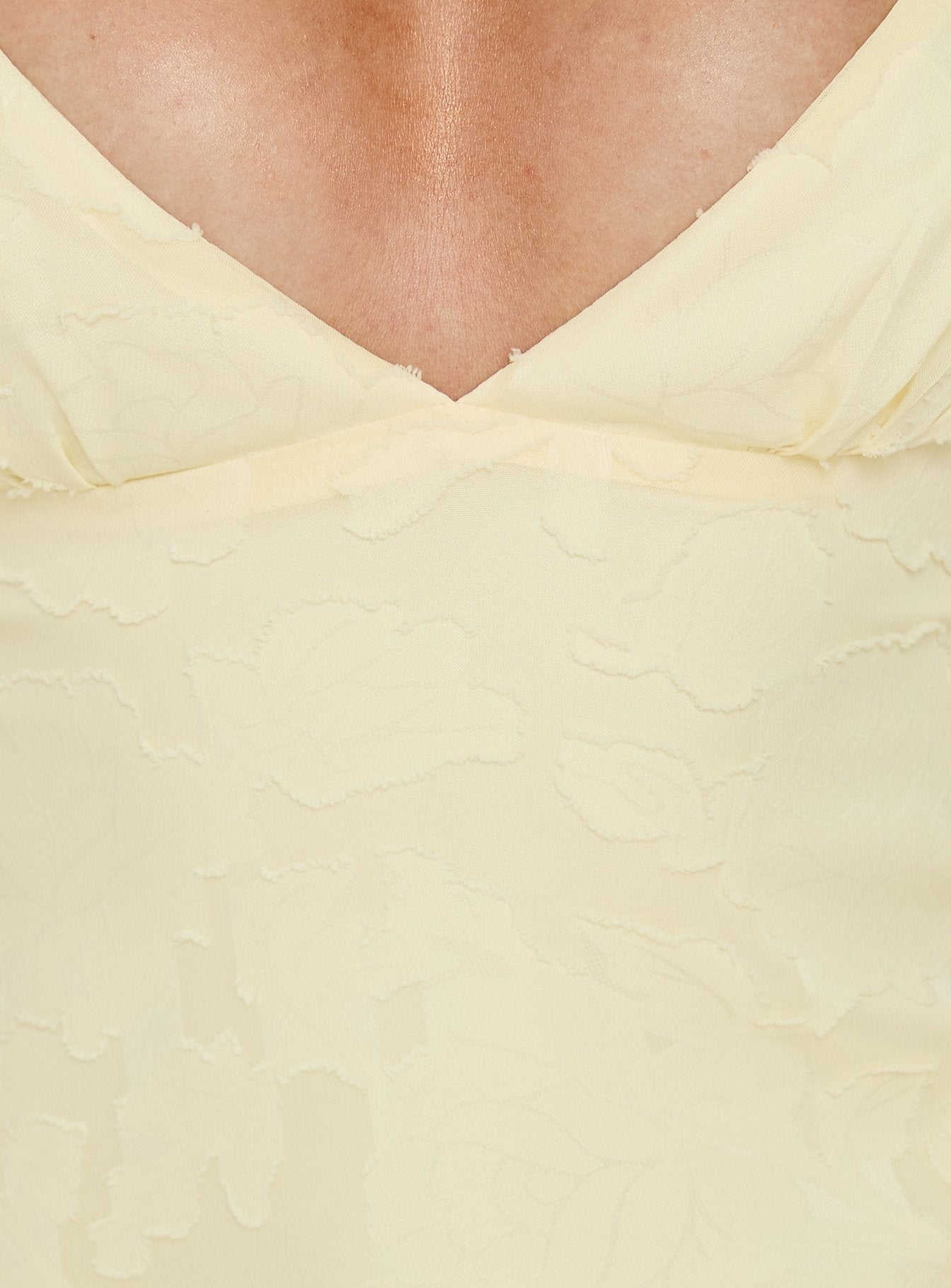Lyricah Tiered Tie Back Maxi Dress Yellow