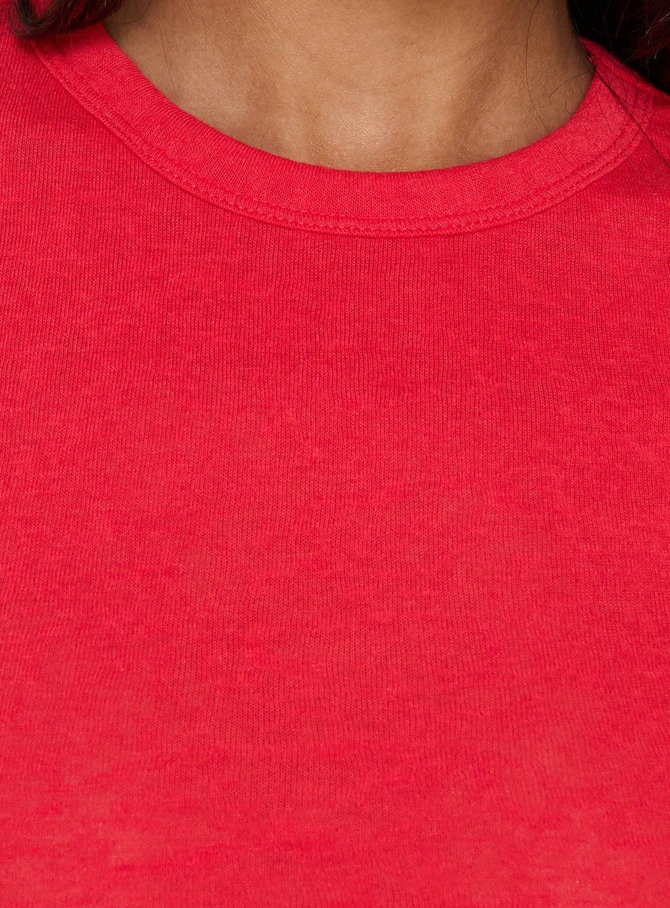 Peloma Saddle Hem Jersey Tee Red