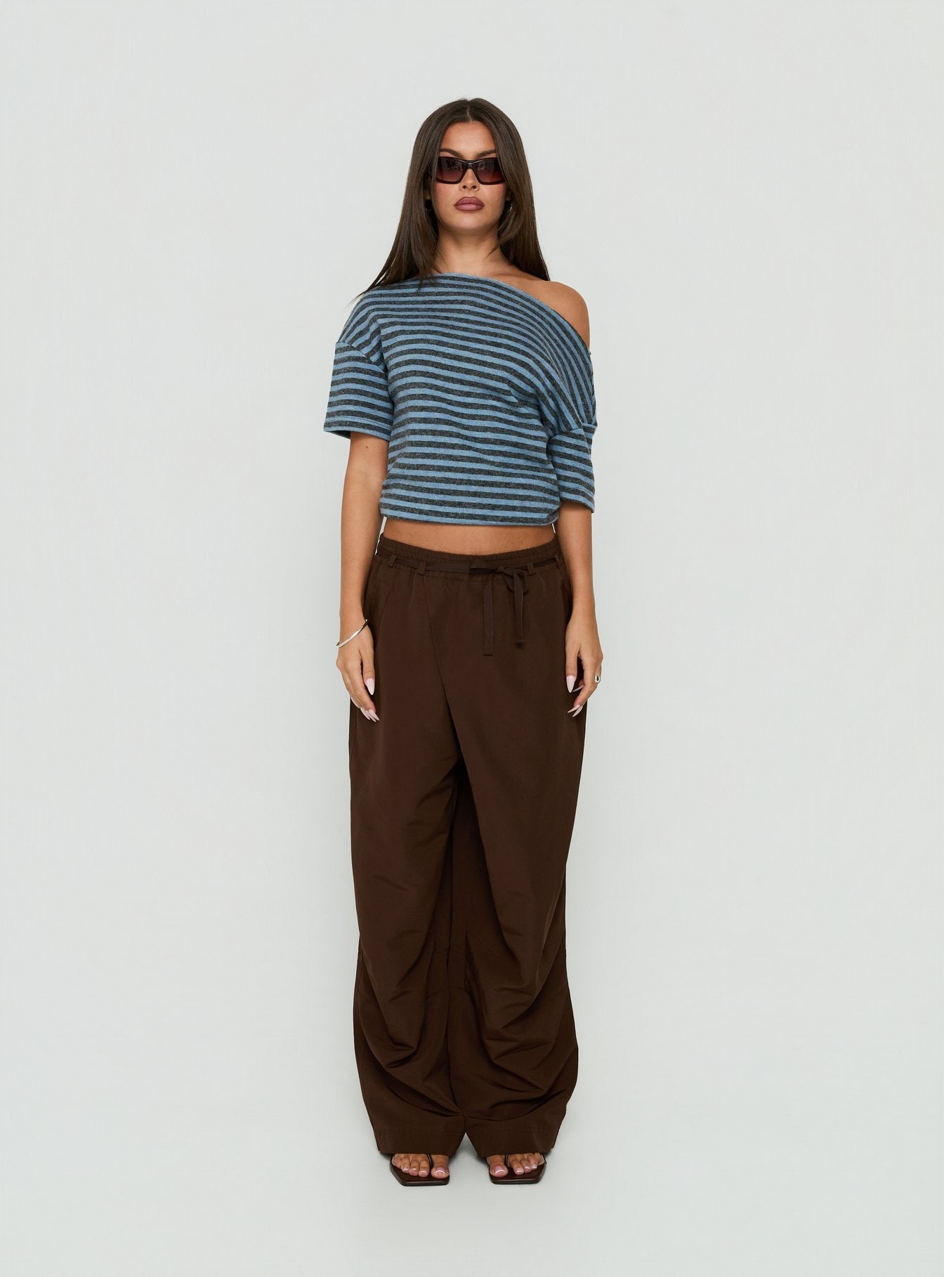 Signora Elasticated Waist Pants Chocolate