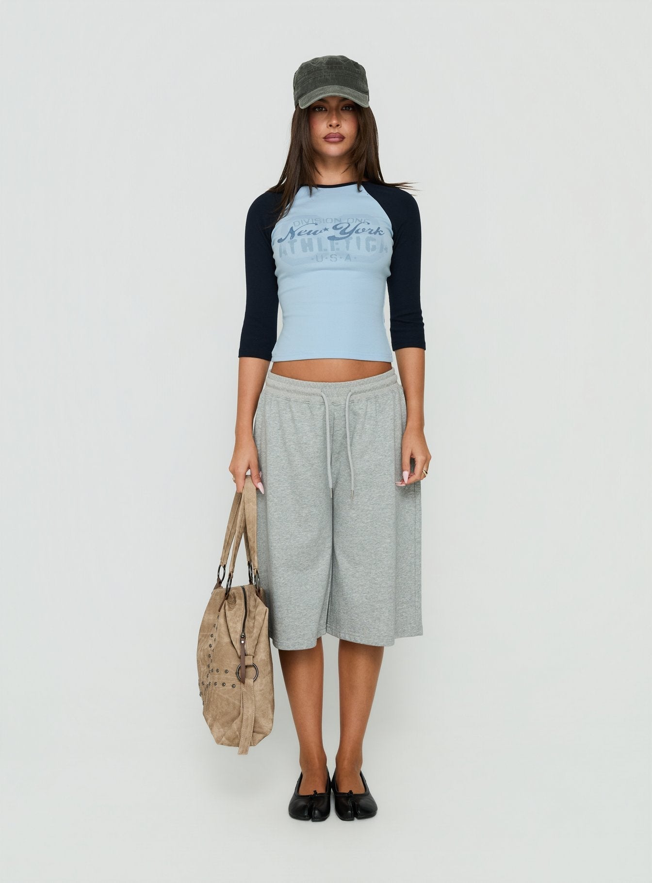 New York Love Raglan Graphic Top Blue / Navy