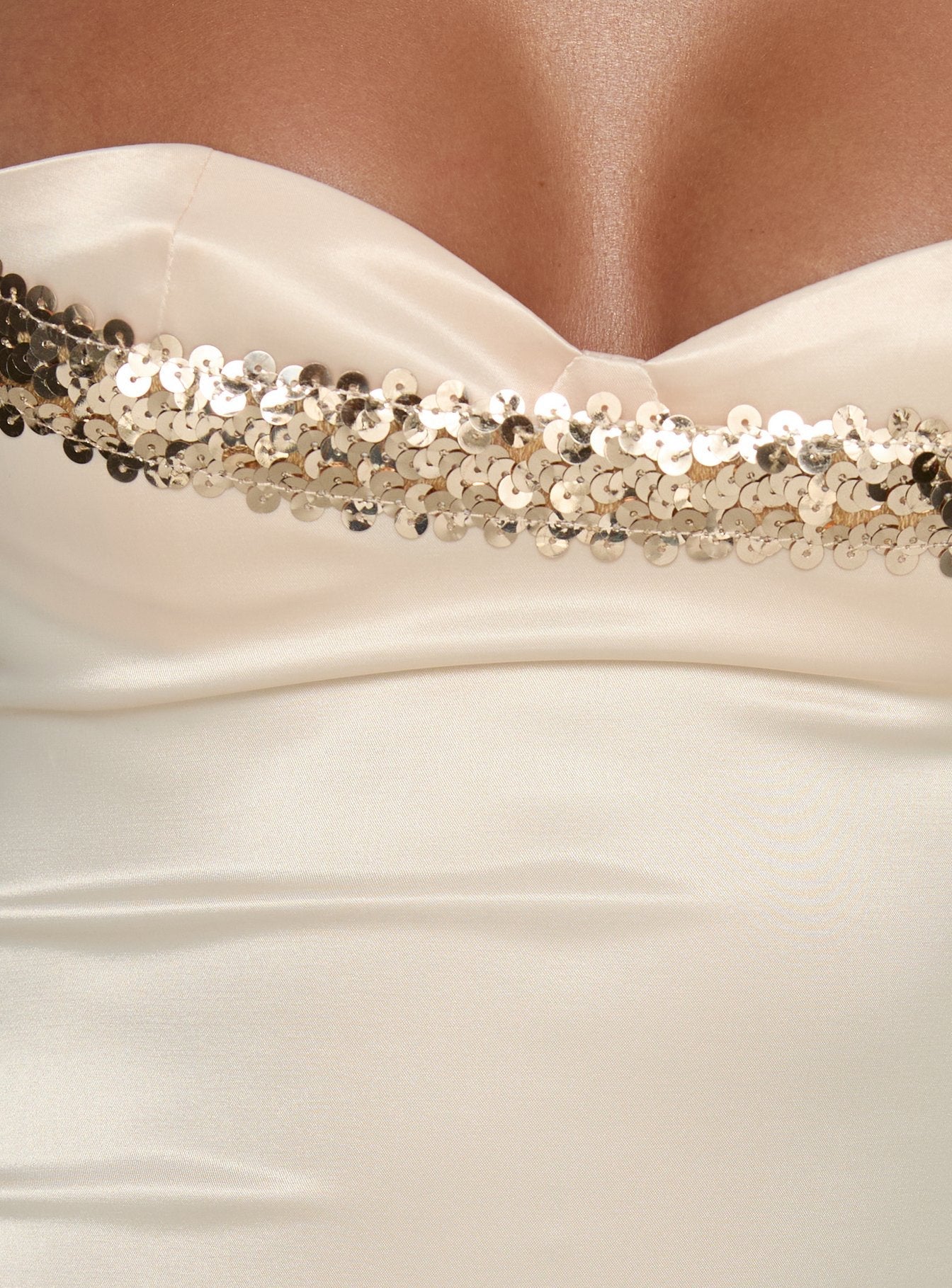 Myrah Layered Sequin Top Cream