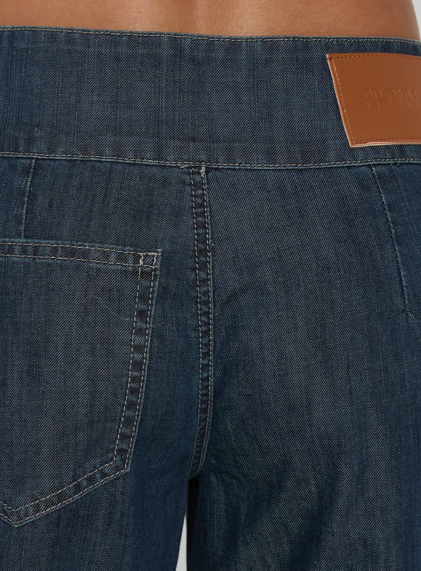Nikoletta Mid Rise Wide Leg Cargo Jeans Dark Blue Wash