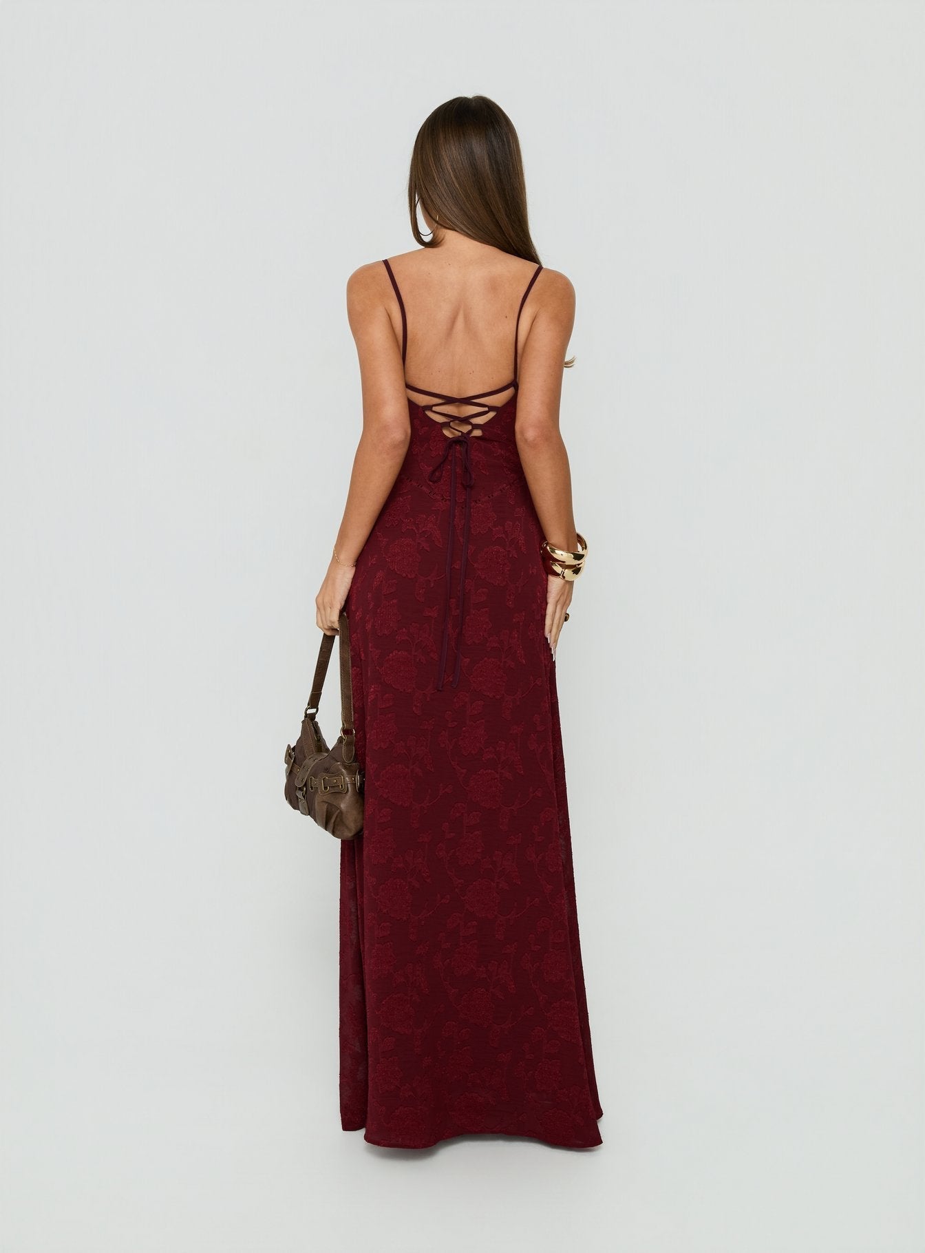 South of France Maxi Dress Burgundy