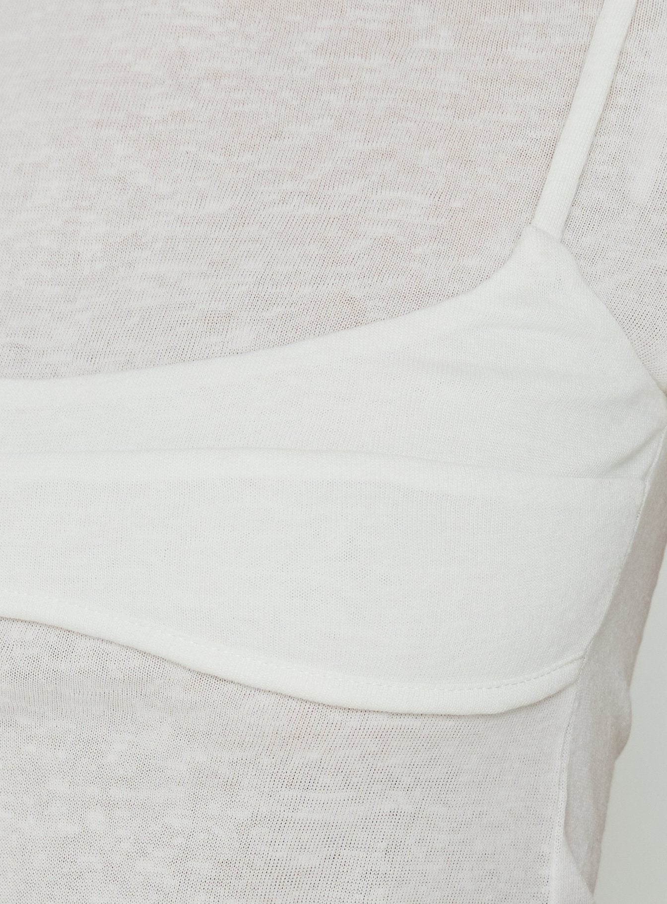 Ciella Bust Detail Short Sleeve Tee White