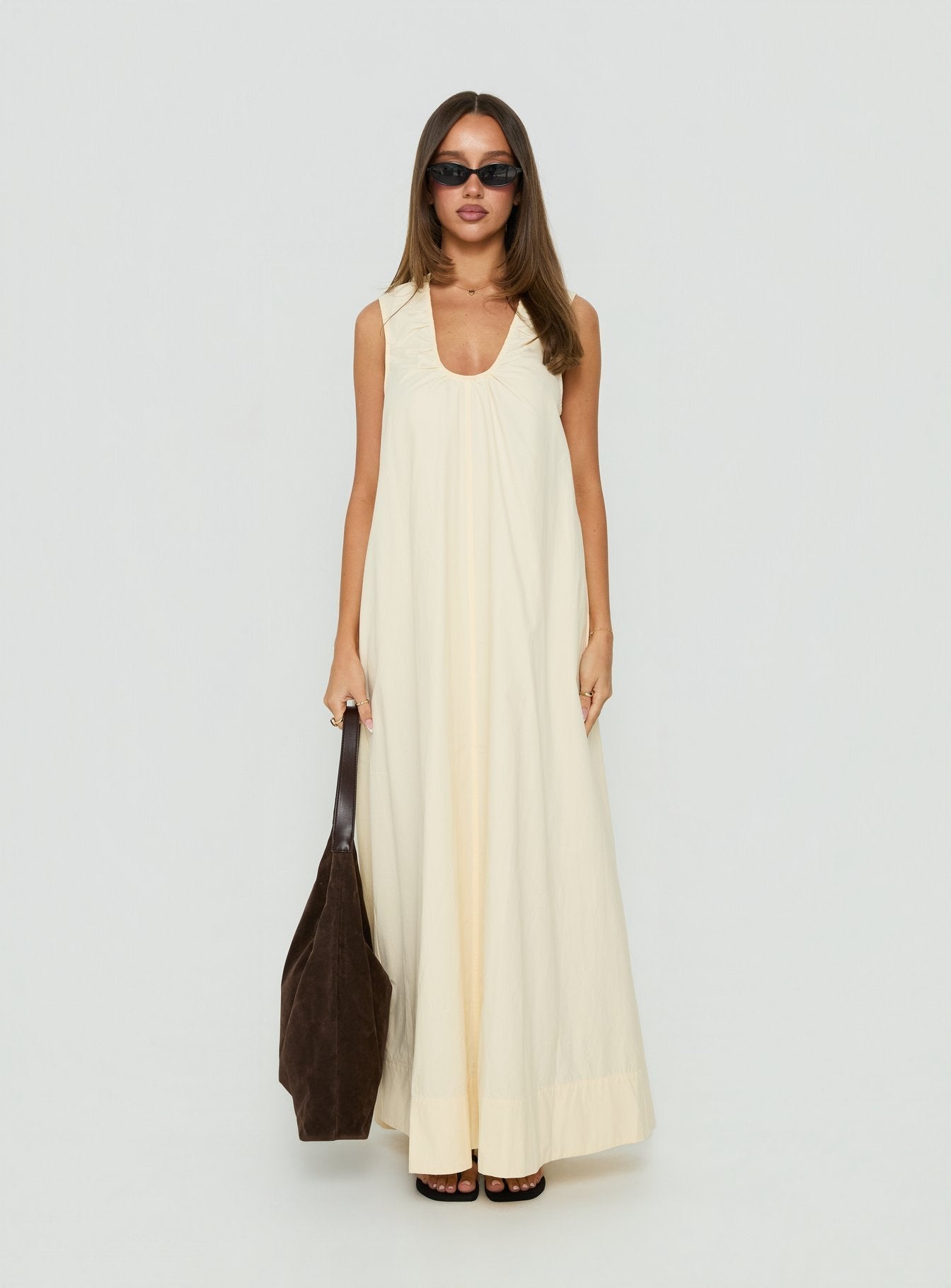 Eberta Ruched Maxi Dress Butter