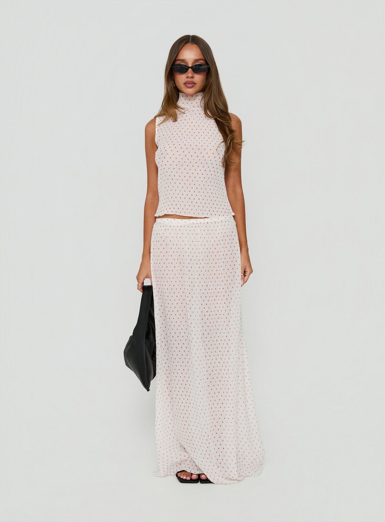 Ford Top White / Red Polka Dot
