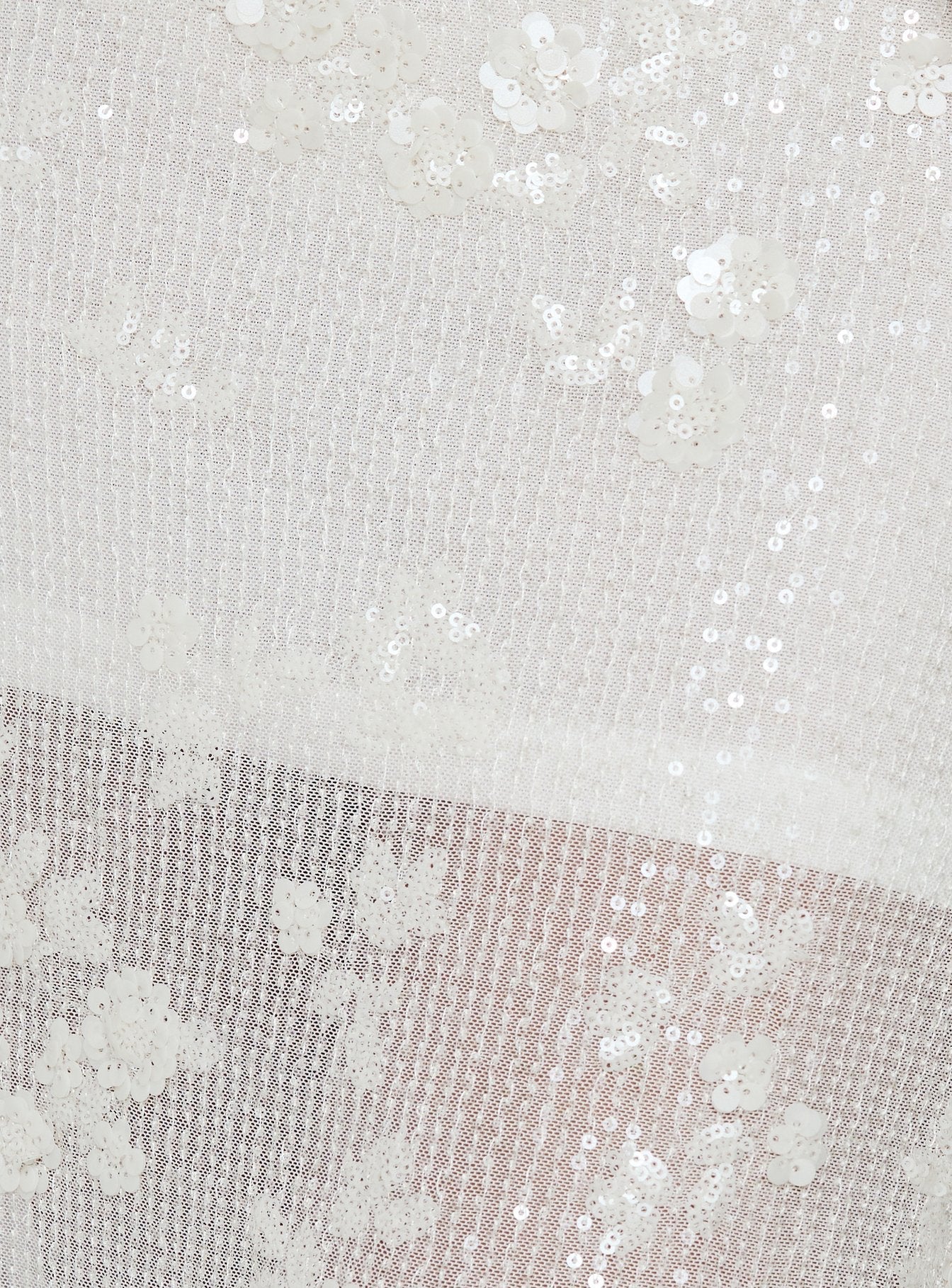Heart Stealer Sheer Sequin Midi Skirt White