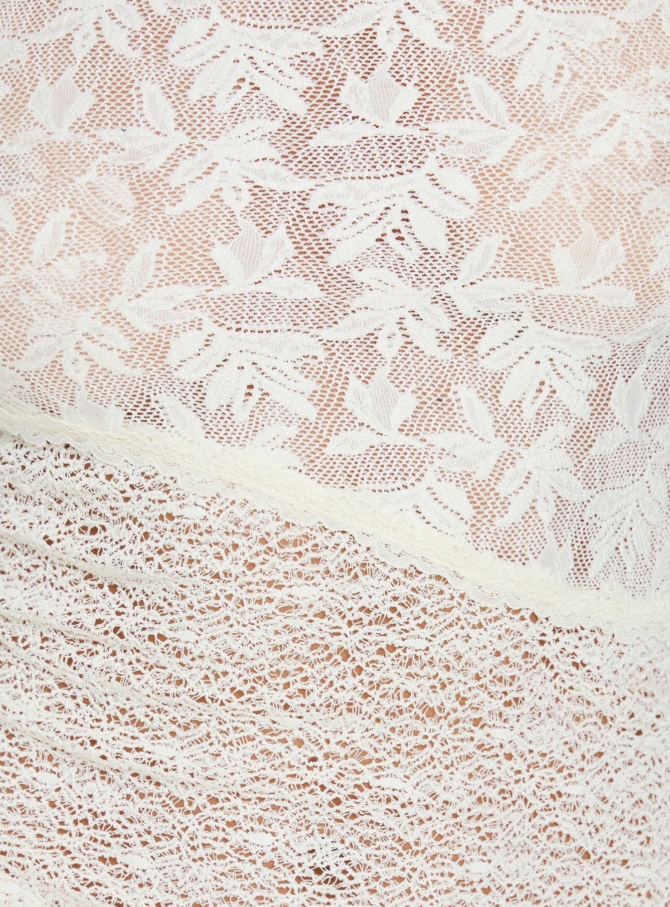 Lirienne Sheer Asymmetrical Top Cream