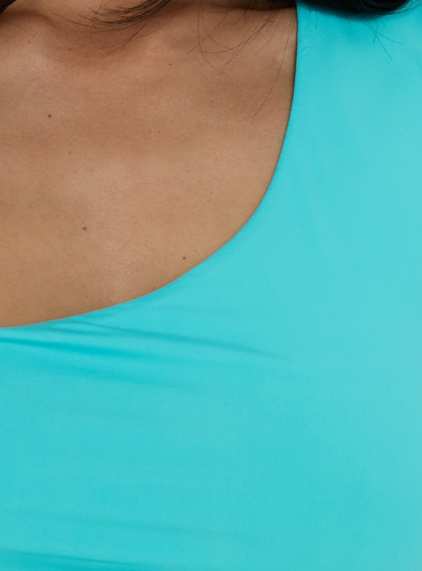 Tannen Cut Out Tank Top Cyan