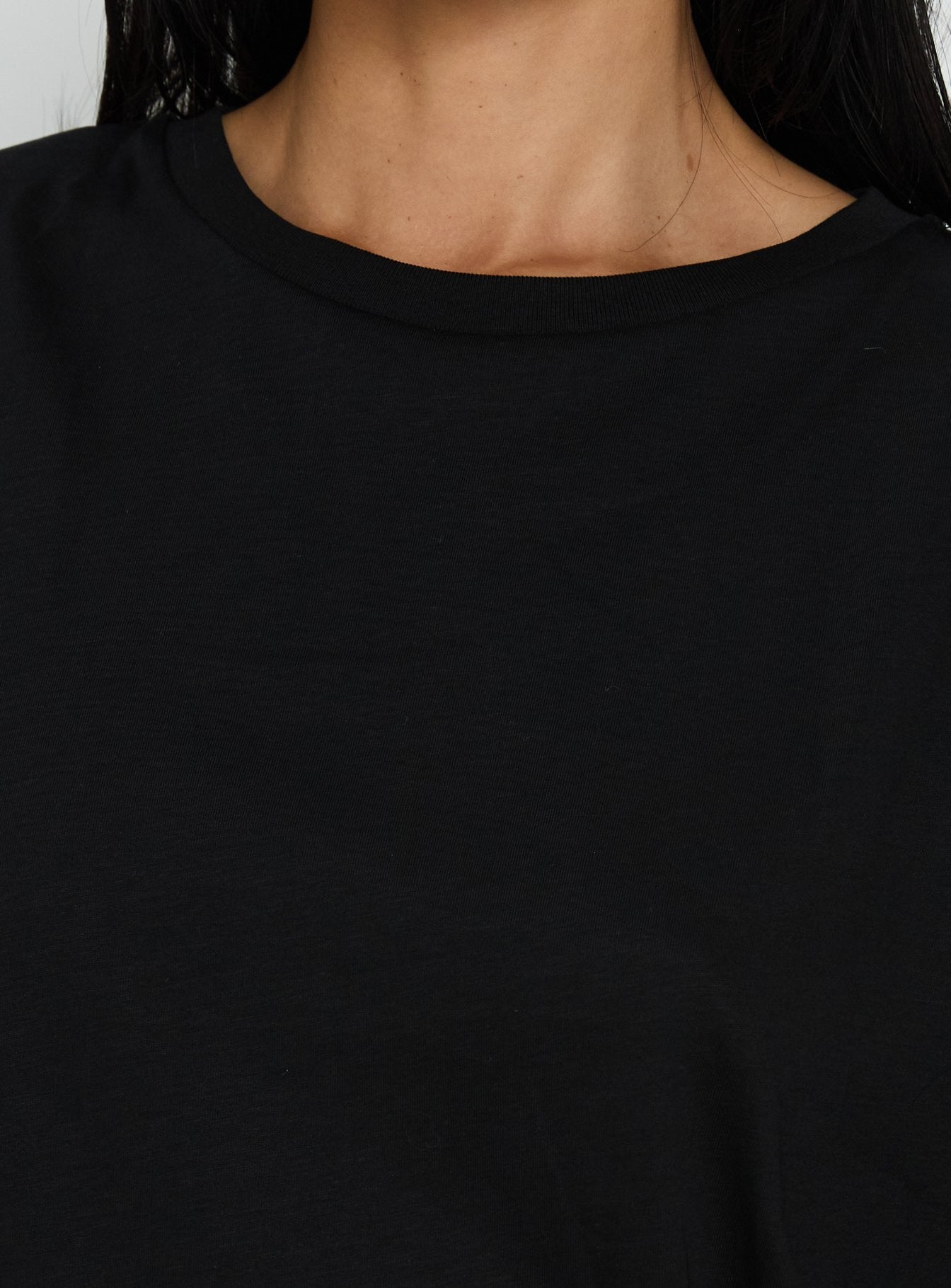 Dalarie Layered Lace Oversized Tee Black