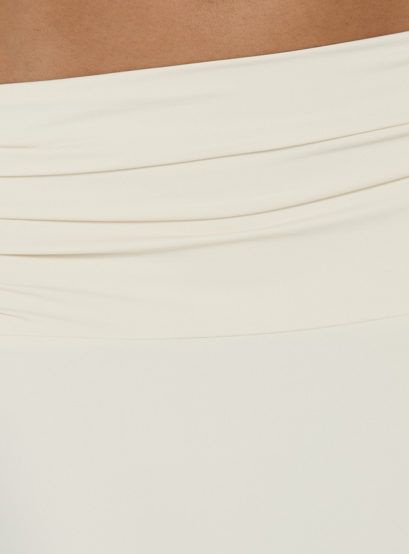 Liorah Foldover Waist Maxi Skirt Cream