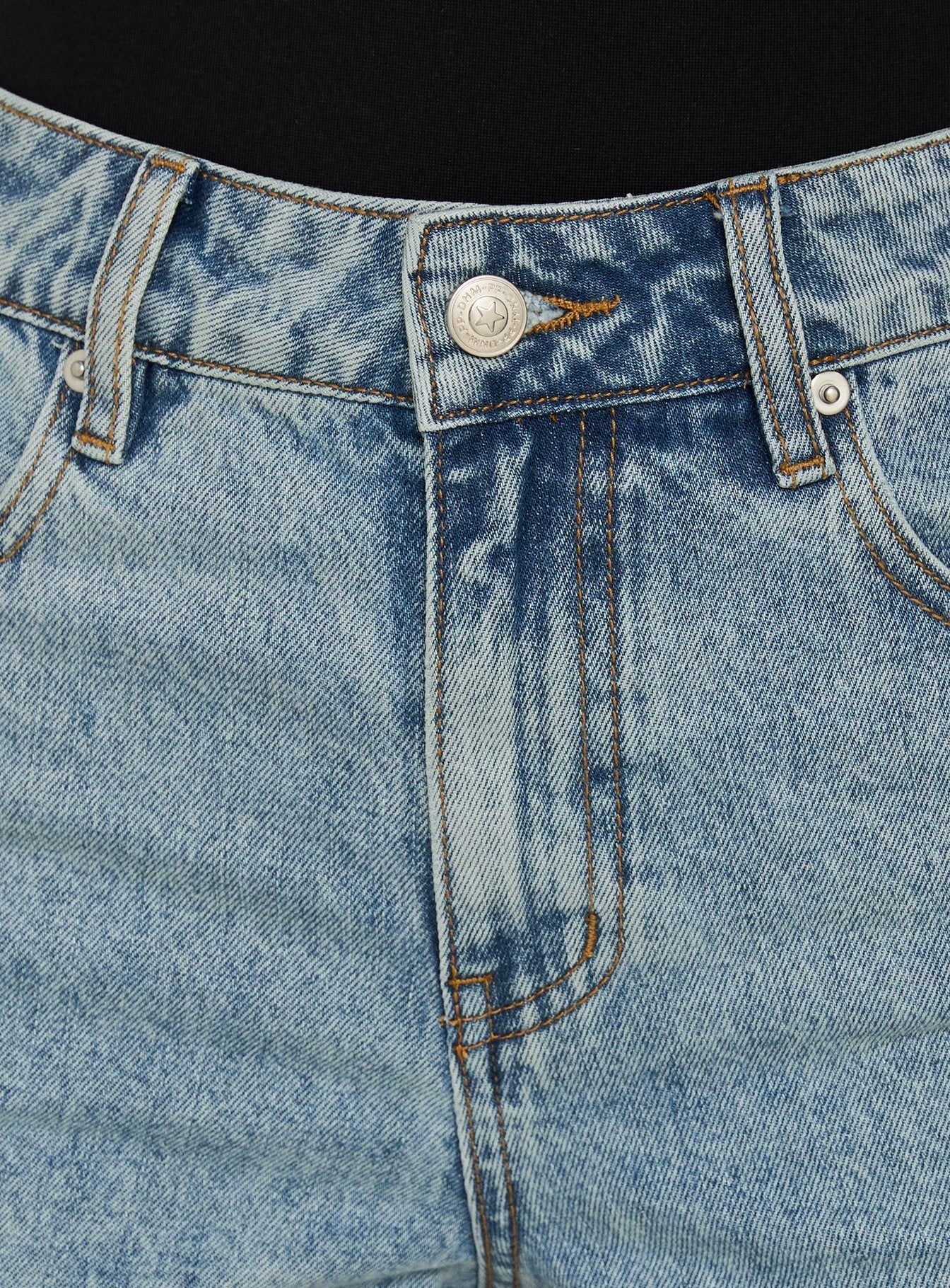 Gazelle High Rise Denim Short Light Blue Wash