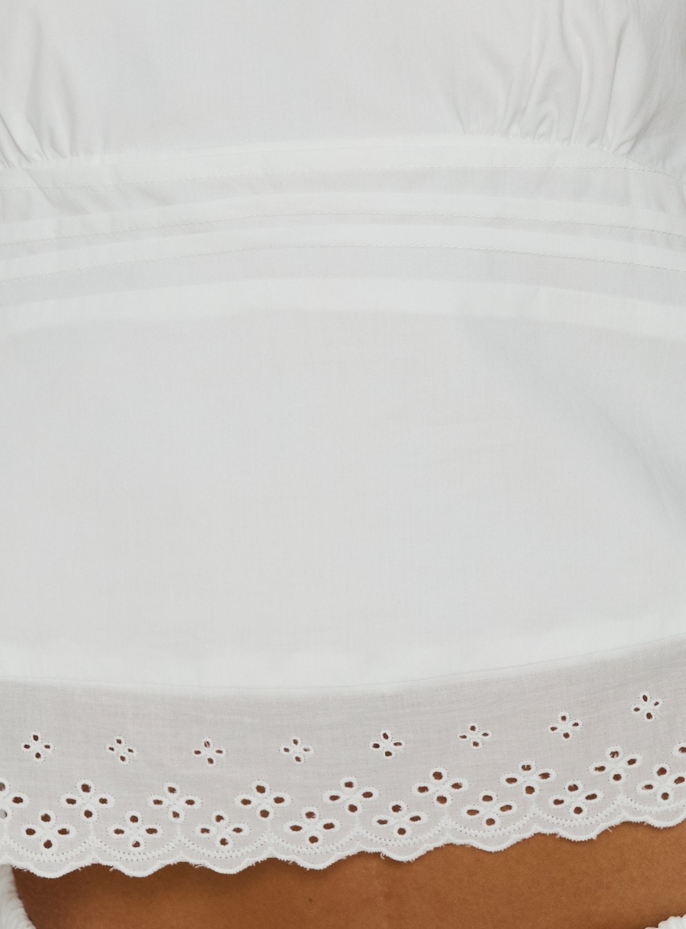 Sakai Broderie Detail Top White