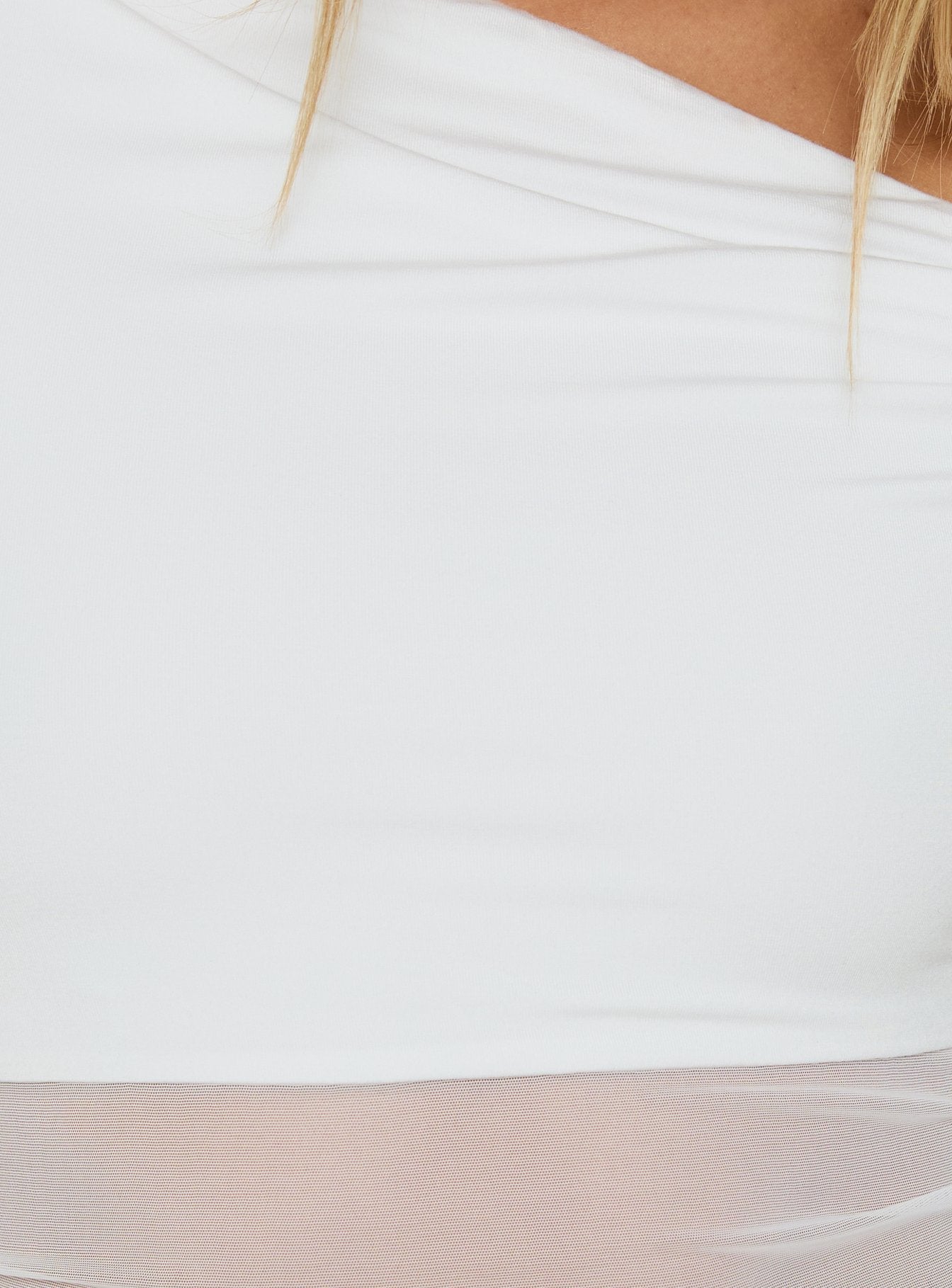 Dawn Light Off Shoulder Draped Top White