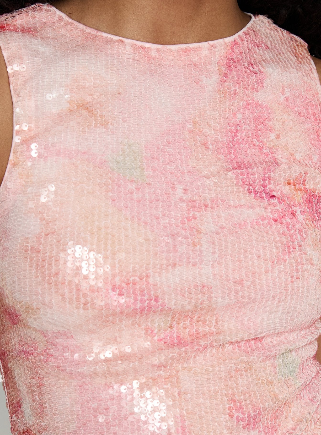 Yumiko Sequin Romper Pink Floral