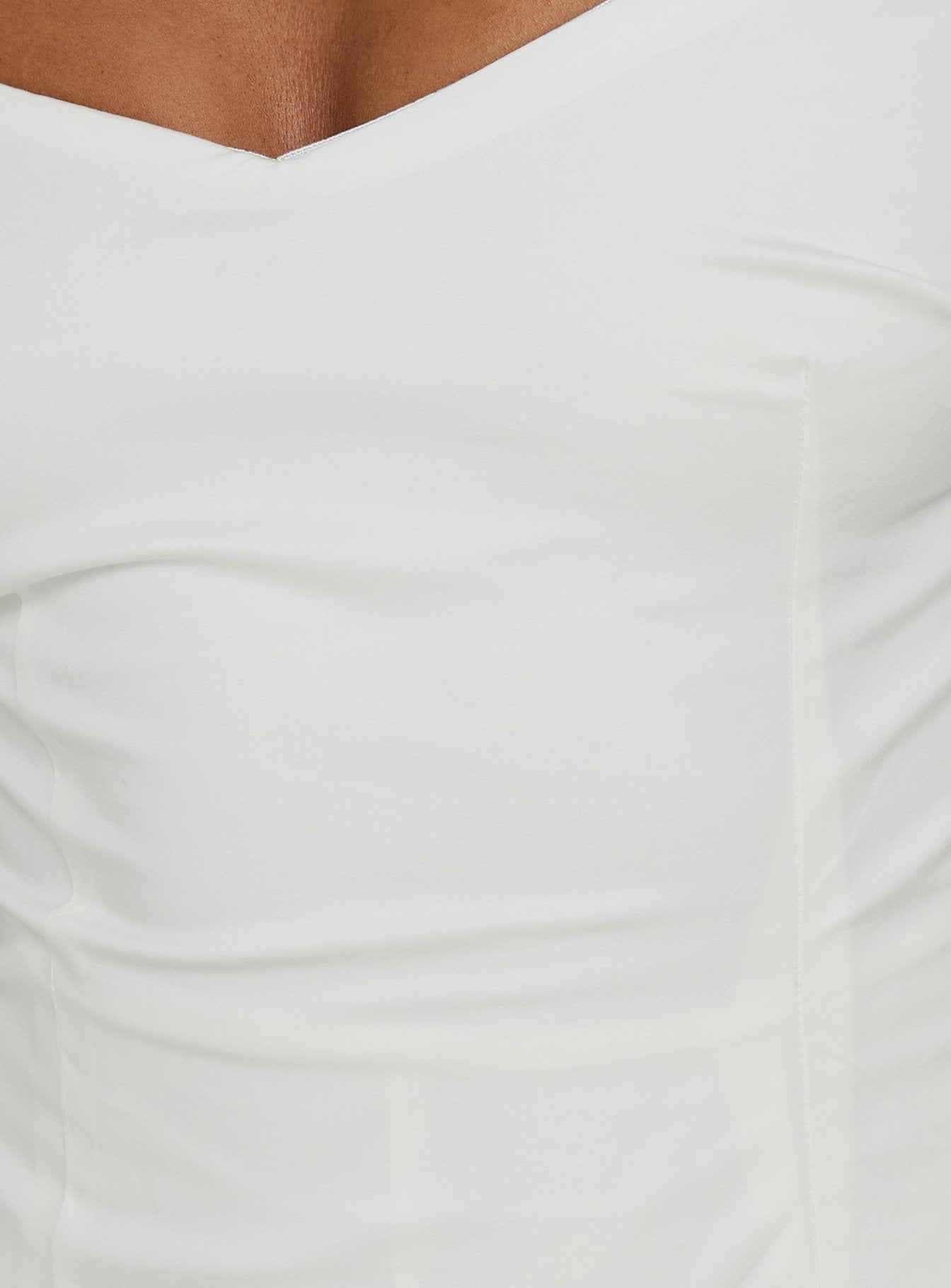 Yumiko Sweetheart Neckline Romper White
