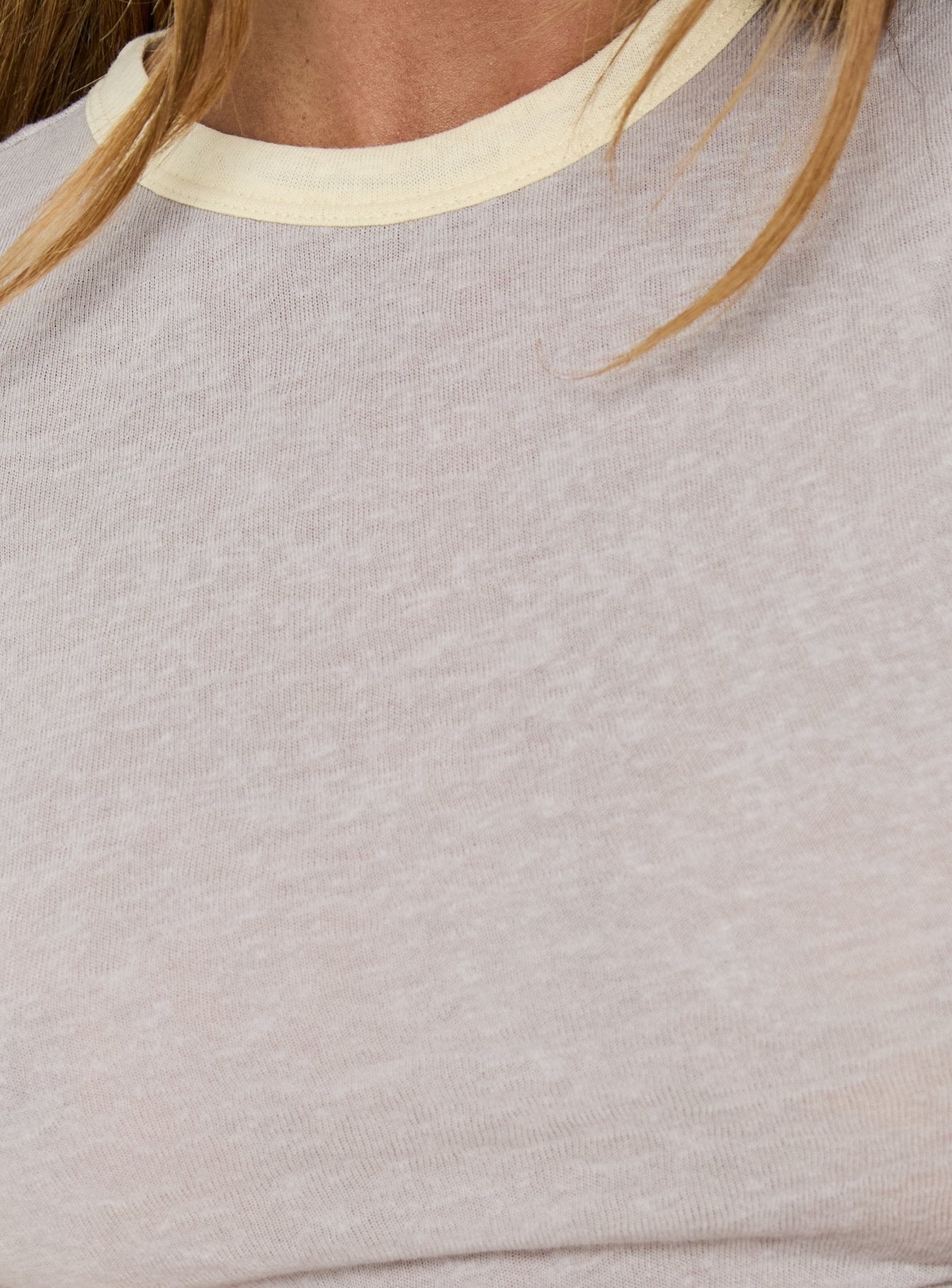 Peloma Saddle Hem Jersey Tee Stone