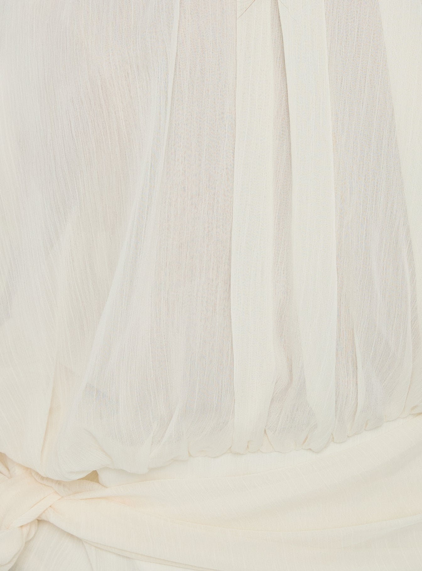 Faythe High Neck Tie Top Cream