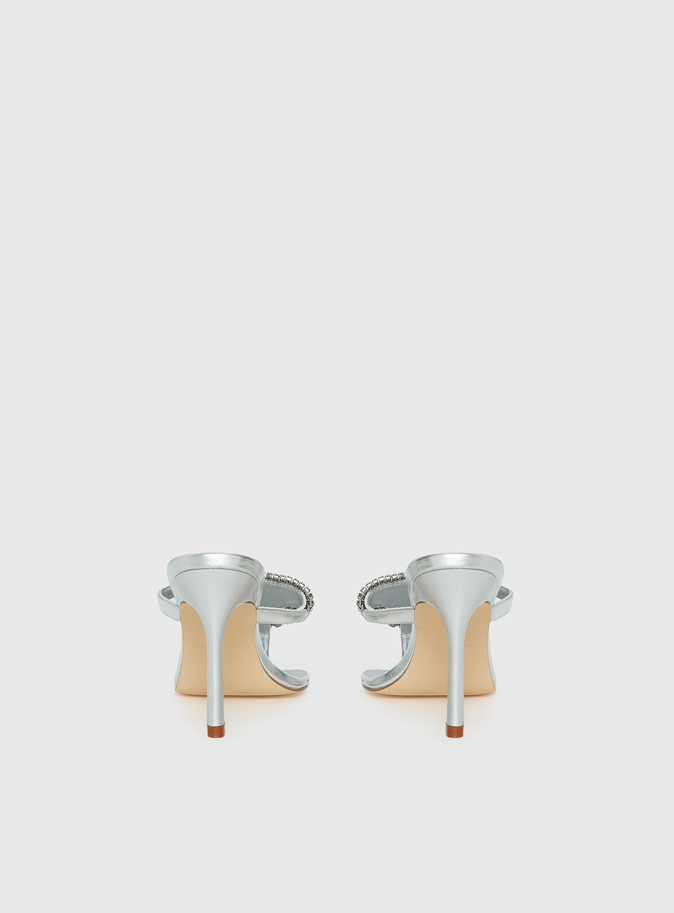 Miss You More Glitter Mesh Heels Silver