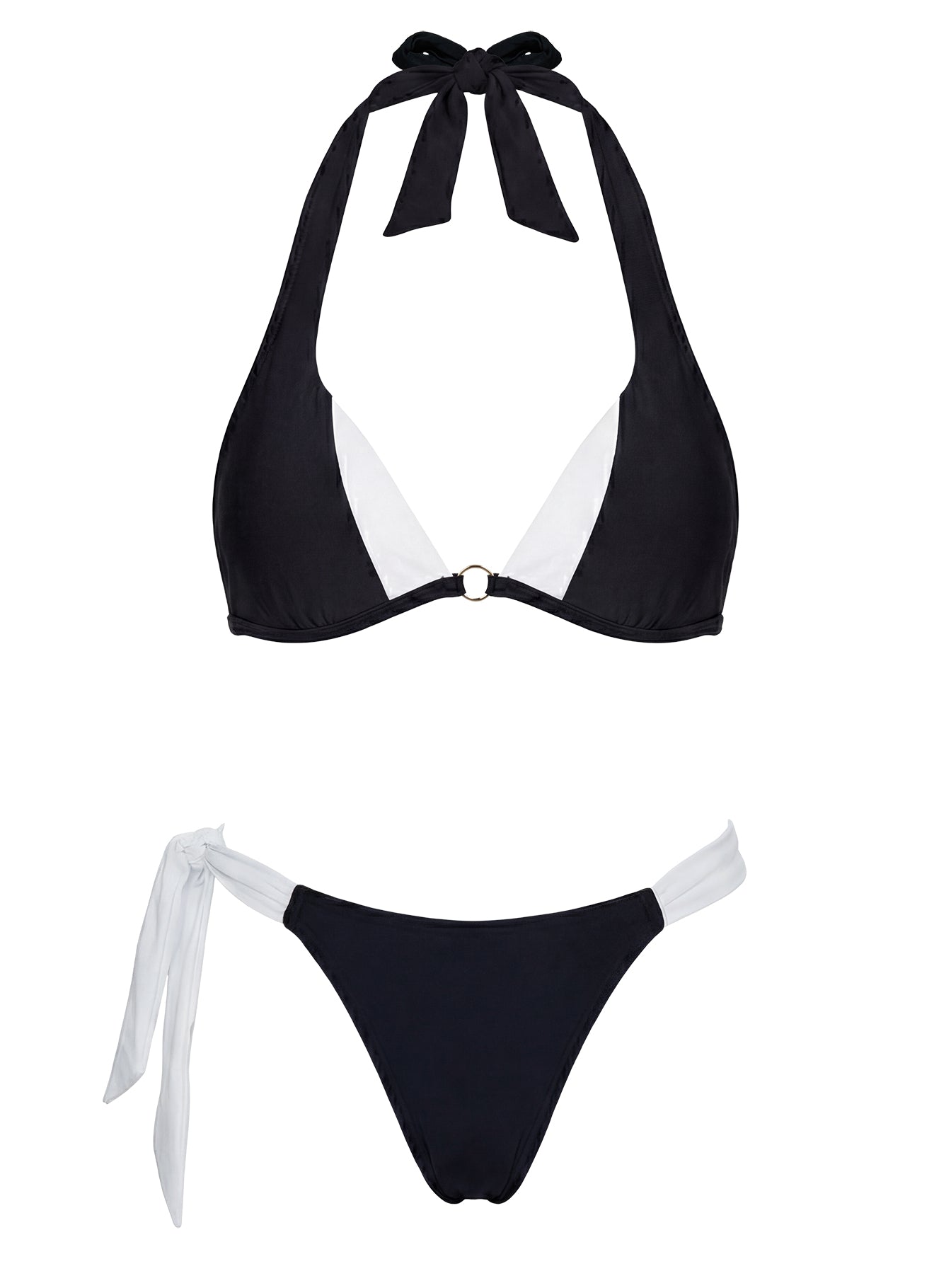 Summer Season Tie Side Bikini Bottoms Black / White