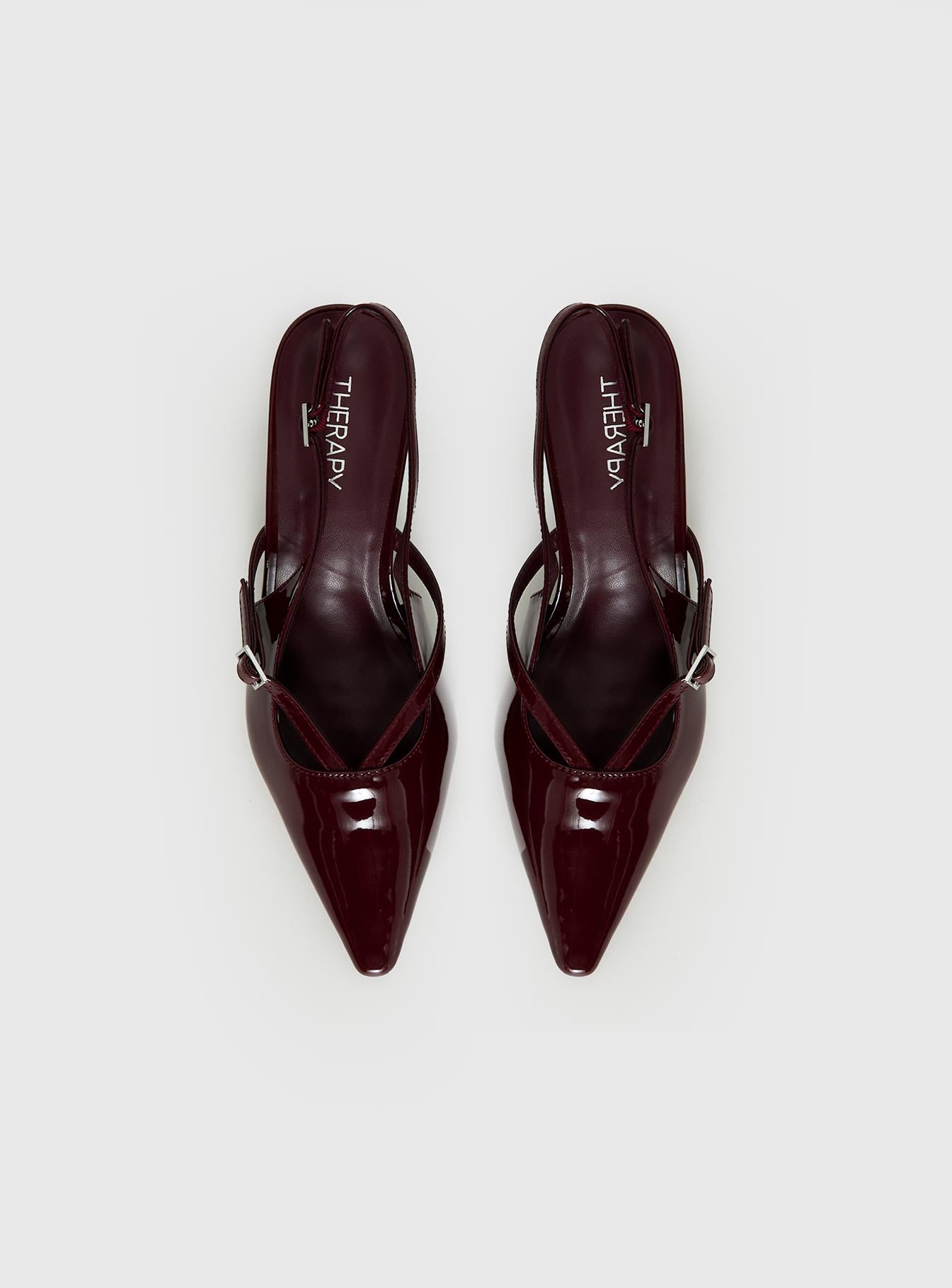 Therapy Irving Slingback Heels Burgundy