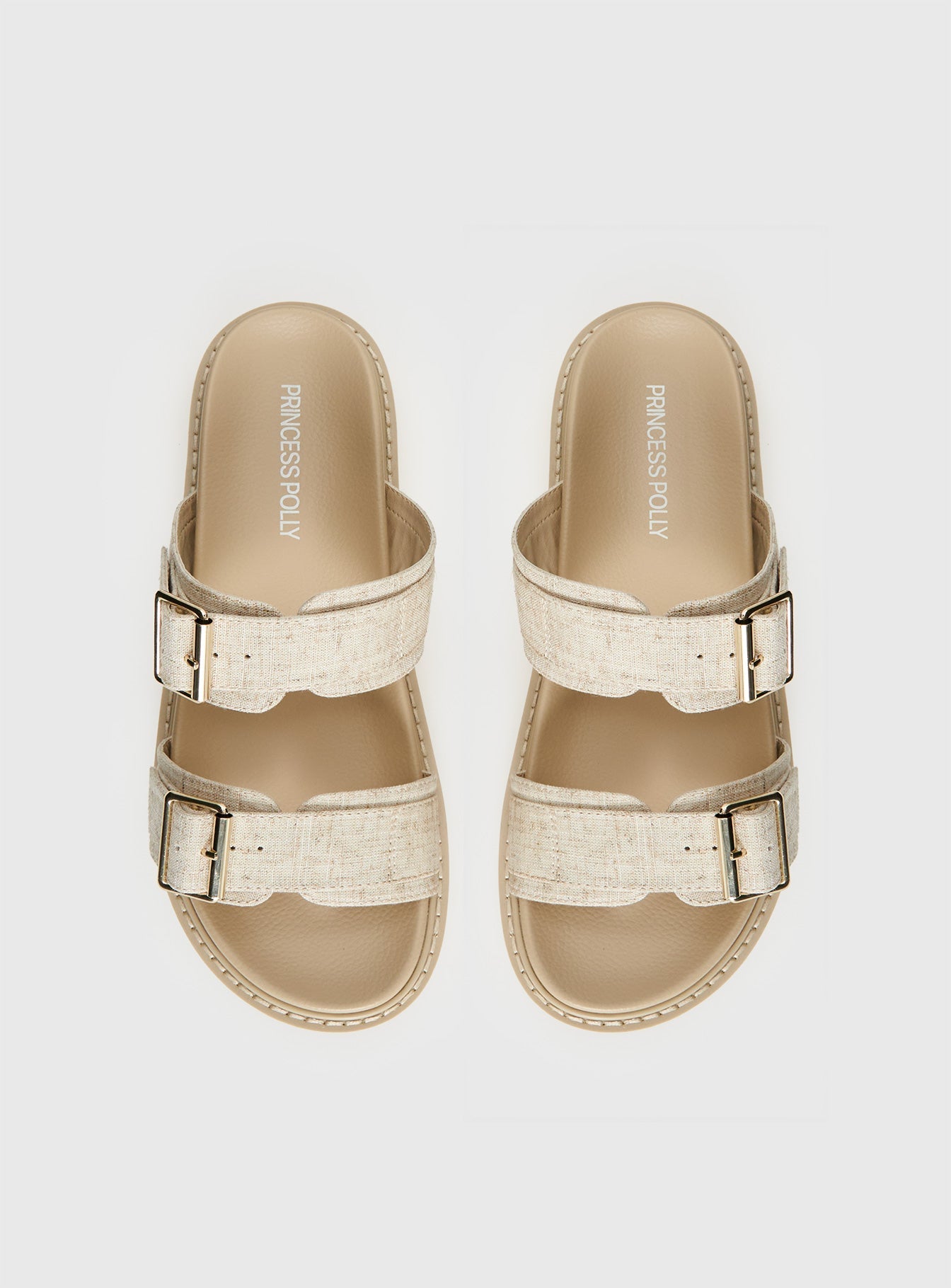 Roxxie Sandals Beige Linen
