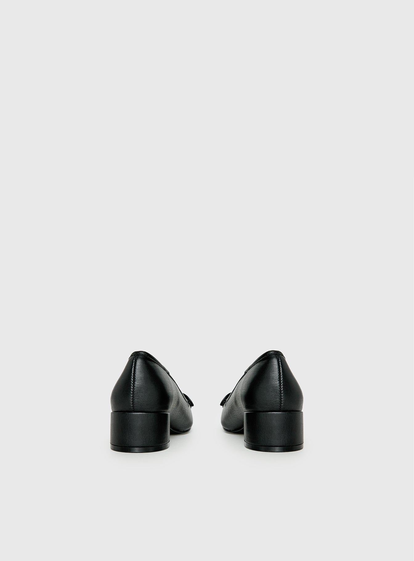 Therapy Sire Block Heel Ballerina Shoes Black
