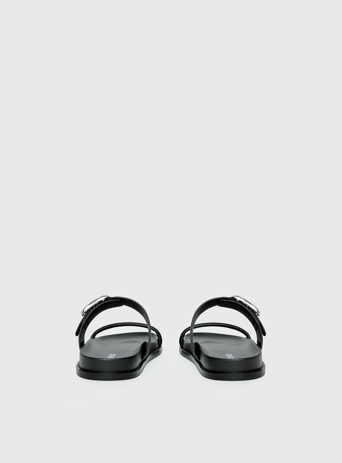 Worth It Buckle Detail Sandals Black
