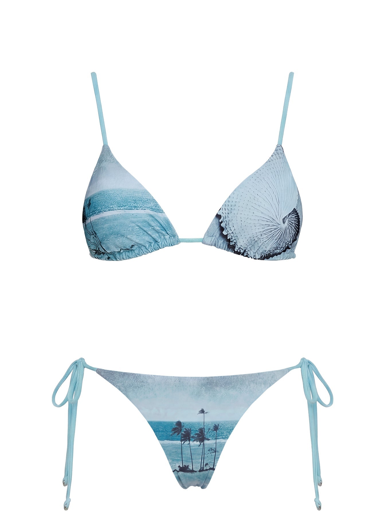 Solar Fever Tie Side Bikini Bottoms Blue